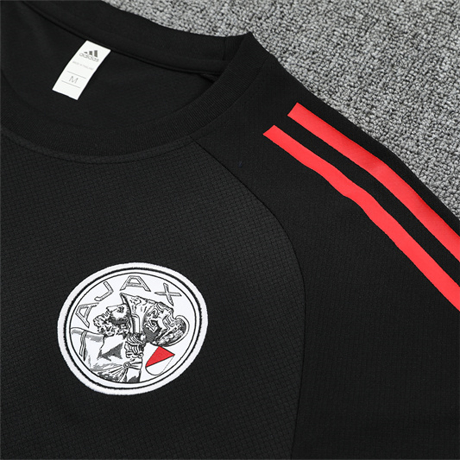 AlphaJersey-Ajax 25-26 Short-Sleeve Training Set - Black Top and Black Shorts