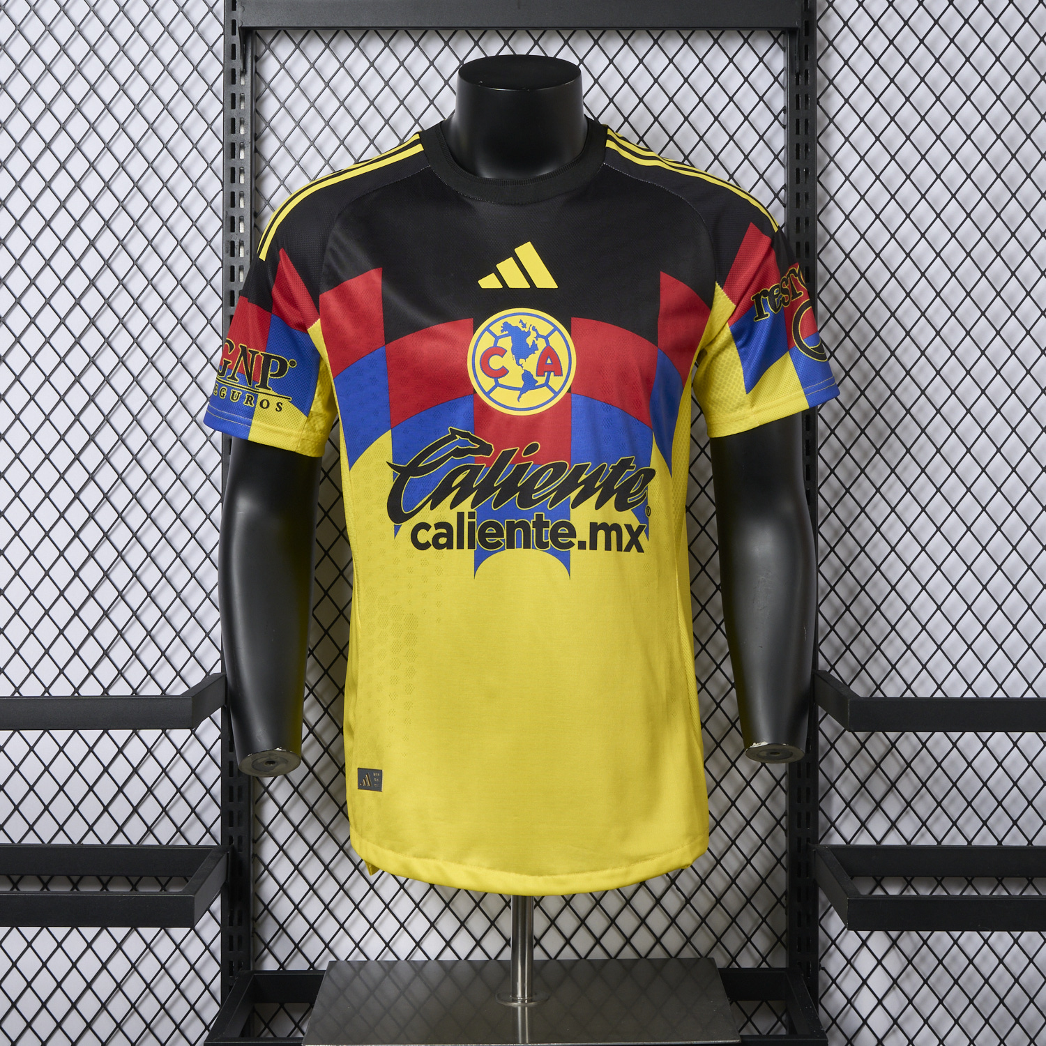 AlphaJersey-【El Día de Muertos Font】Club América 25-26 Home Yellow Jersey - Player Version
