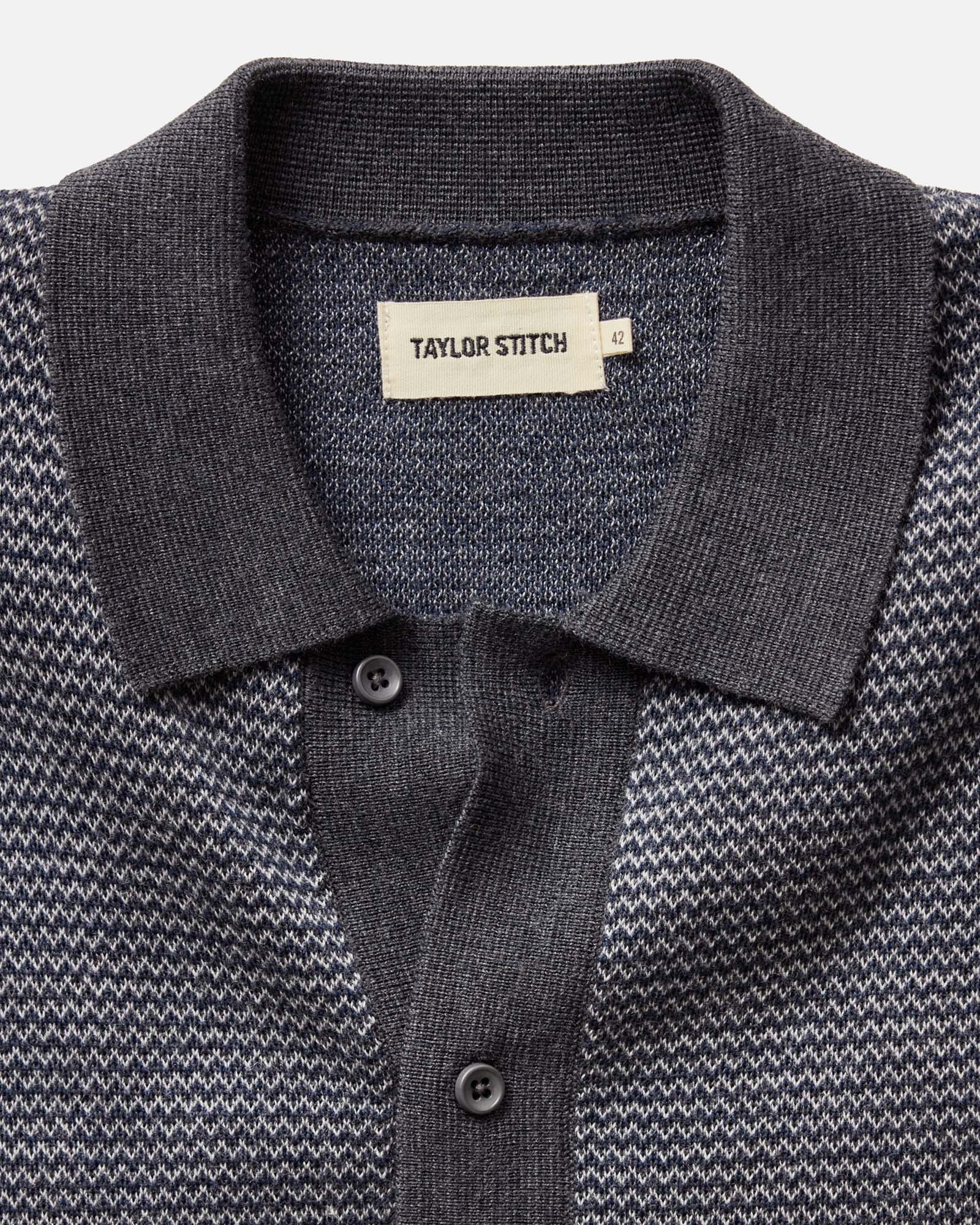 The Nichols Polo in Navy Birdseye Merino | Modern Menswear by yycbvcnbmmnbm
