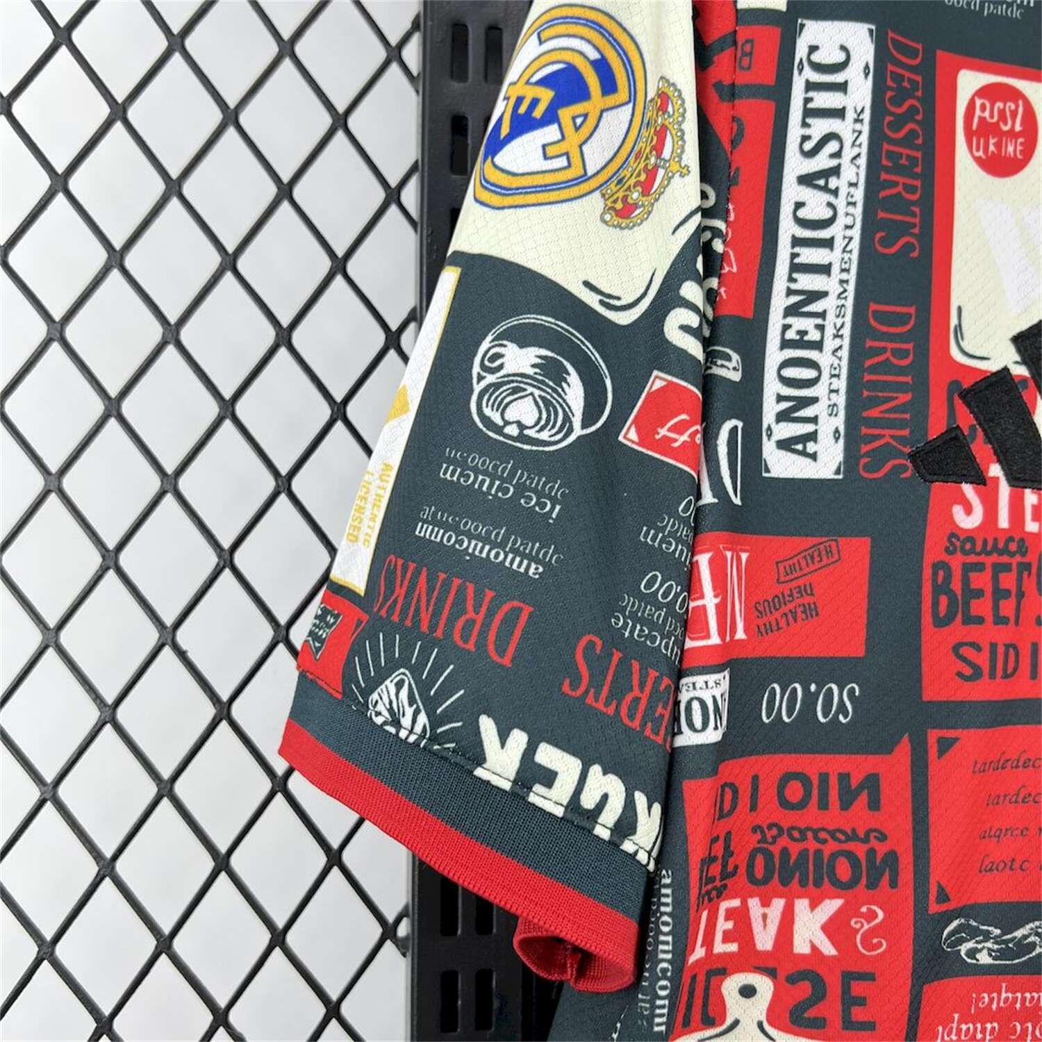 AlphaJersey-Real Madrid 25-26 Color Advertising Swatch Dark Gray Jersey - Fans Version