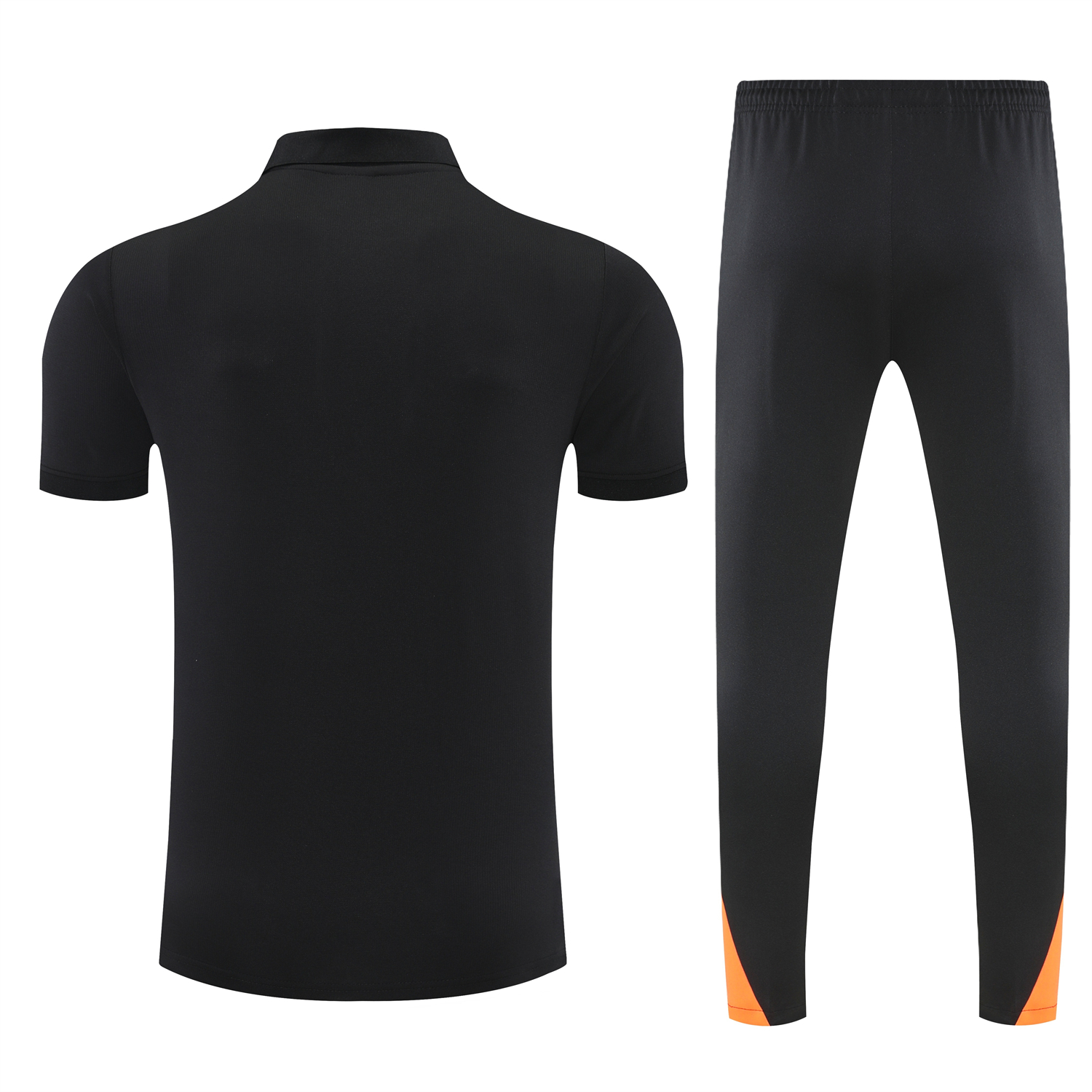 AlphaJersey-Inter Milan 25-26 POLO Short-Sleeve Training Set - Black Top and Black Pants