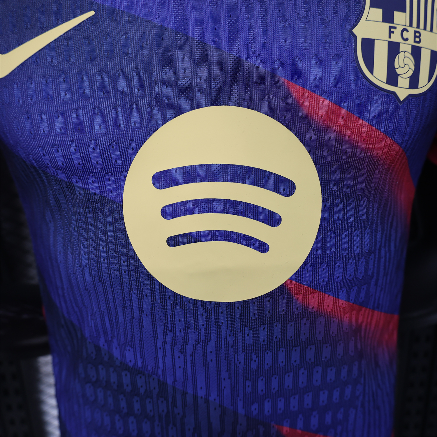 AlphaJersey-Barcelona 25-26 Red Diagonal Special Blue Jersey - Player Version