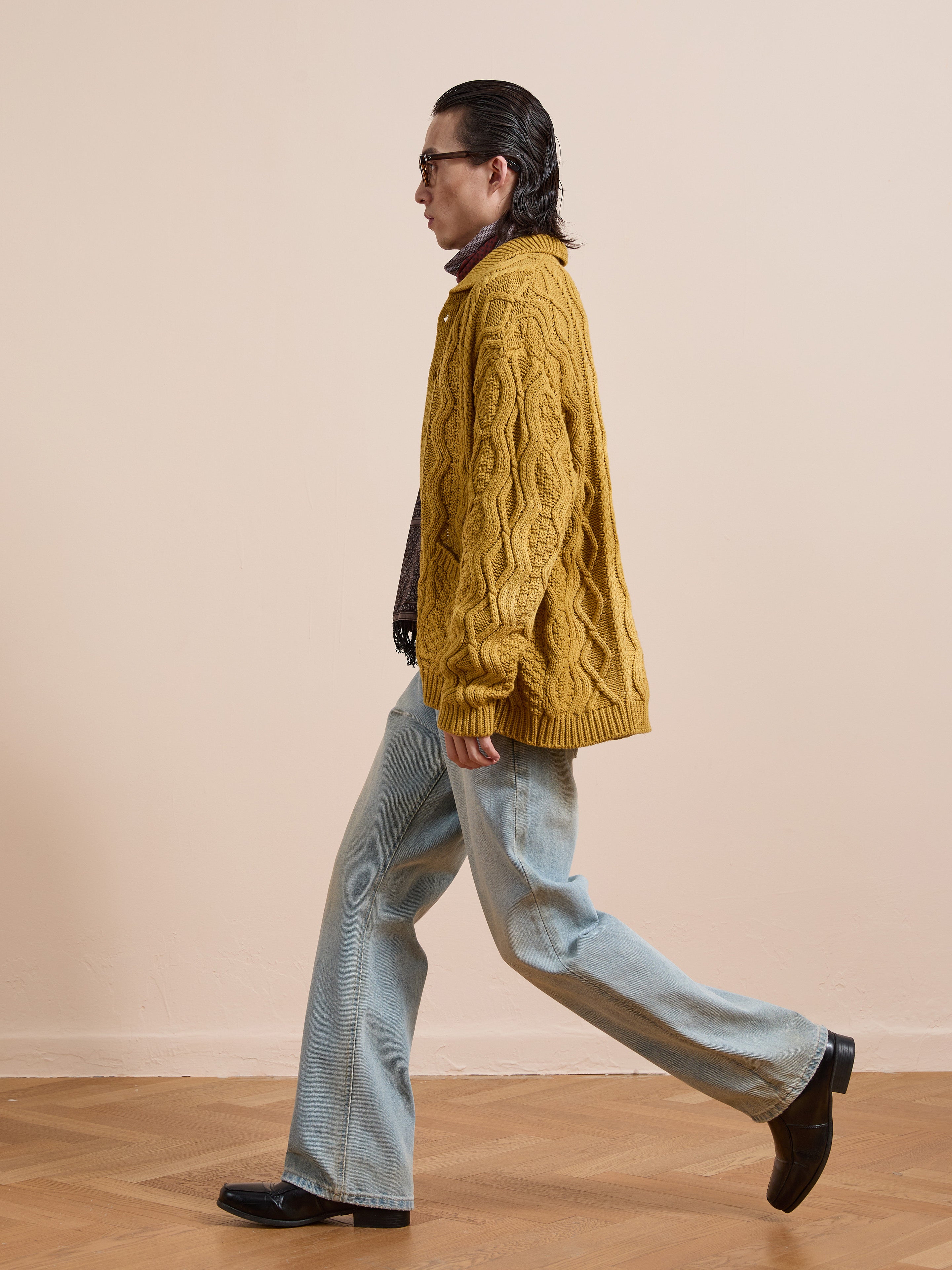 Cable Knit Buttoned Cardigan | Modern Menswear by yycbvcnbmmnbm