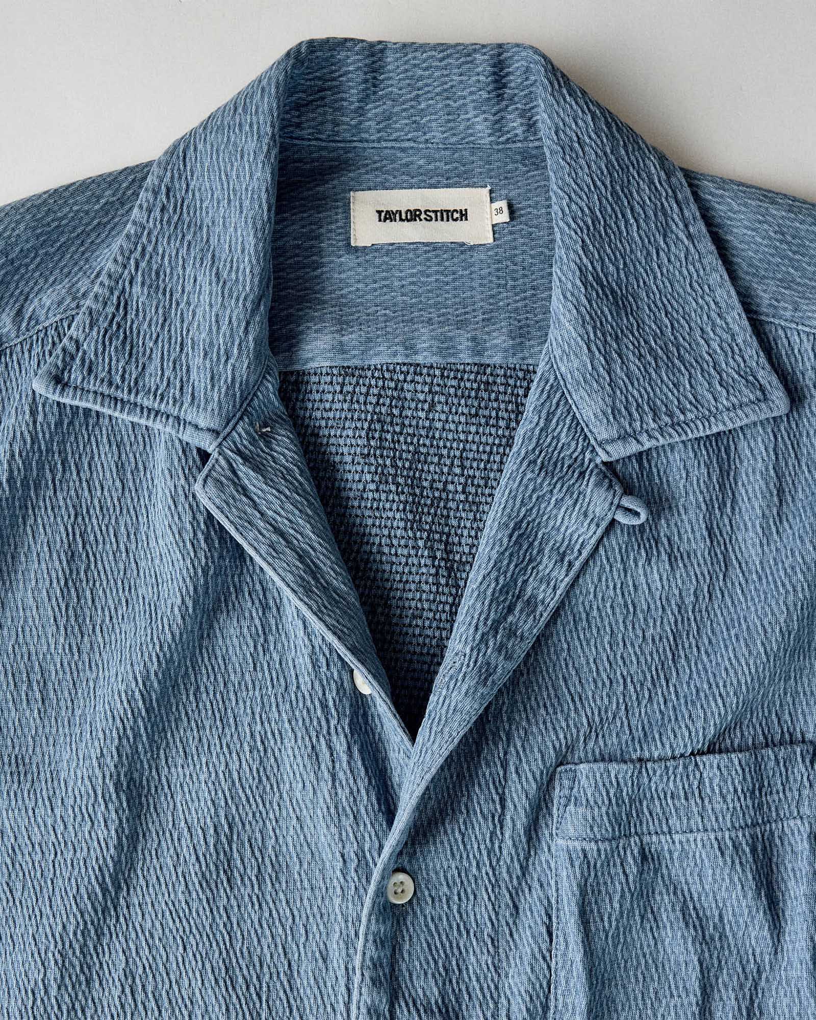 The Hawthorne Shirt in Washed Indigo Crepe | Modern Menswear by yycbvcnbmmnbm