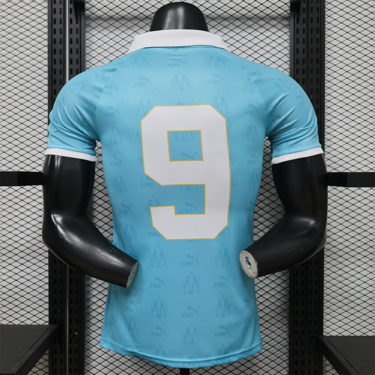 AlphaJersey-Marseille 25-26 Retro Style Blue Jersey -Player Version