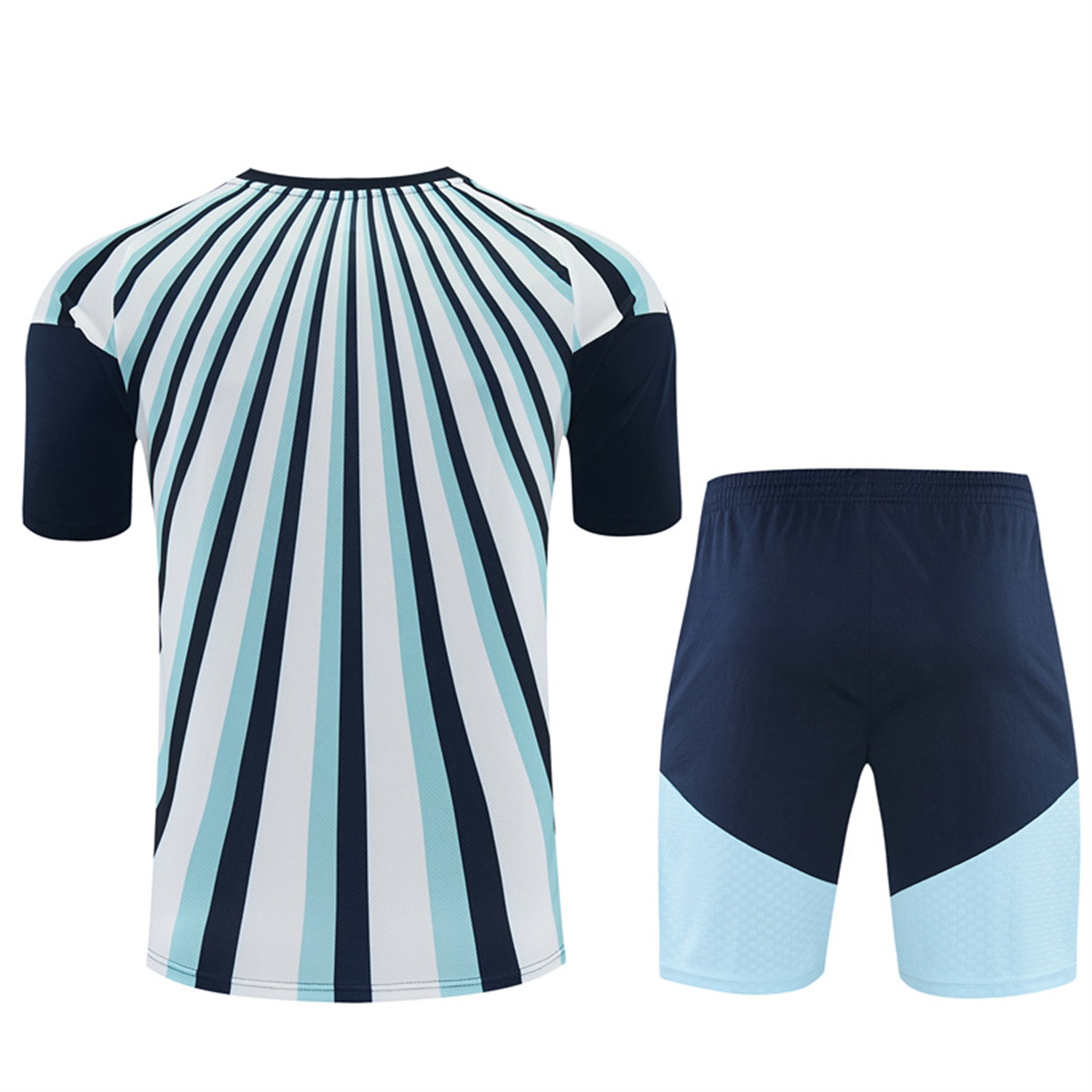 AlphaJersey-Argentina 2026 Kids Short-Sleeve Training Set - Blue Rays Top and Blue Shorts