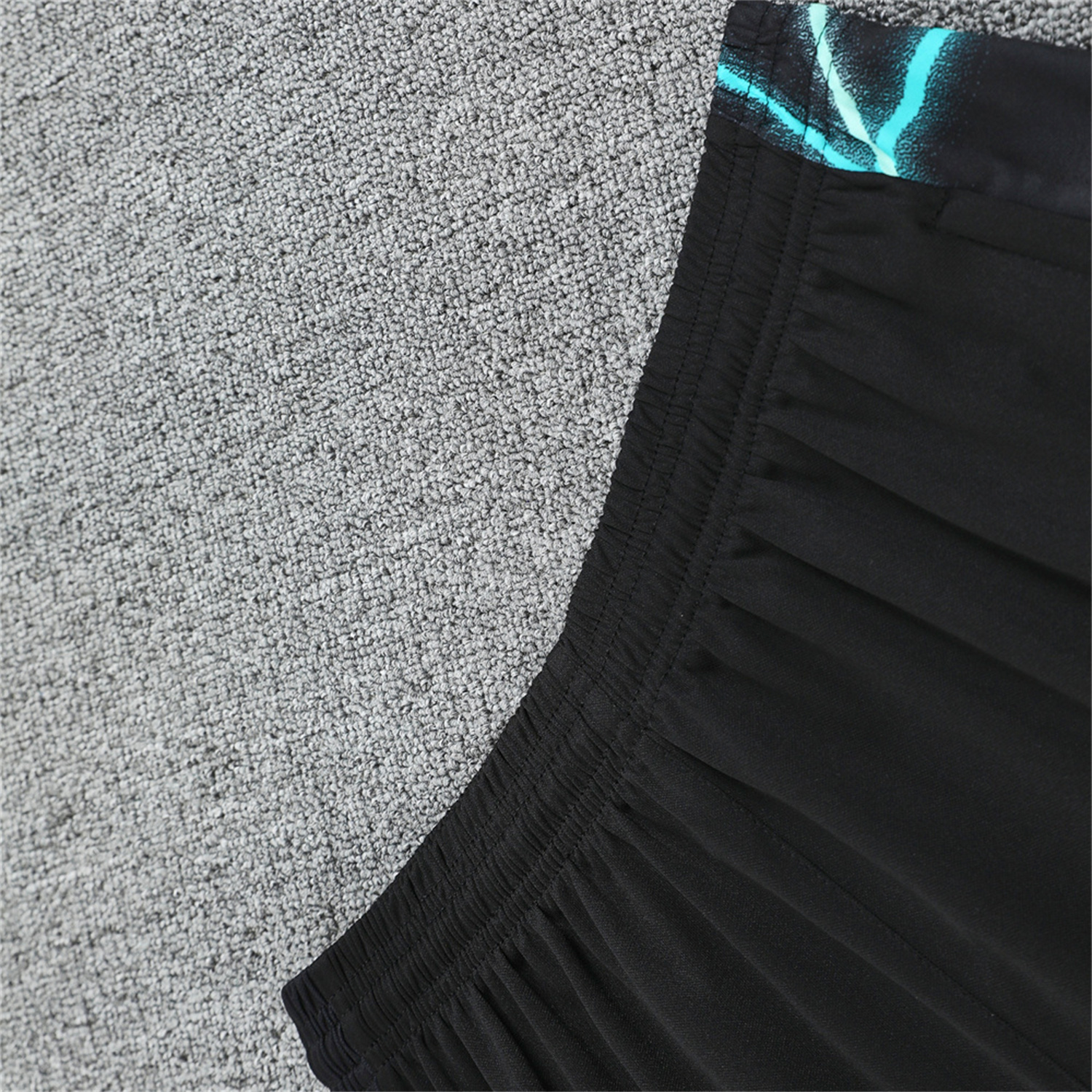 AlphaJersey-Inter Milan 25-26 Short-Sleeve Training Set - Blue Fluorescent Rays Black Top & Black Shorts