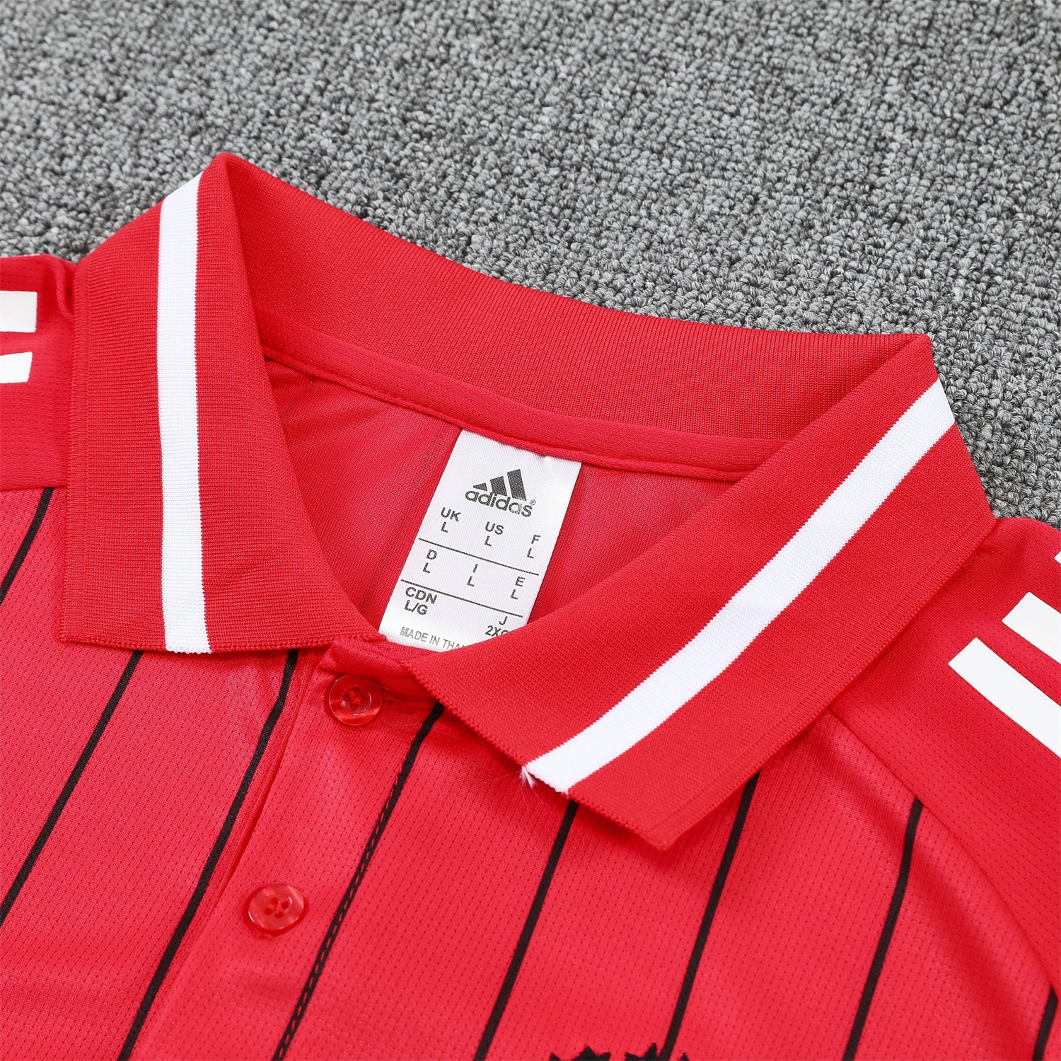 AlphaJersey-Manchester United 25-26 POLO Short-Sleeve Training Set - Red Top and Black Pants