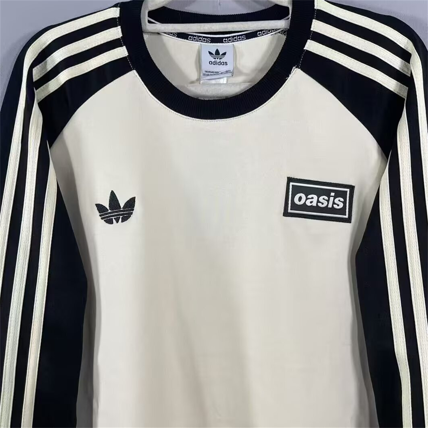 AlphaJersey-Adidas 25-26 Oasis Originals Tour Cream Long Sleeves Jersey - Fans Version