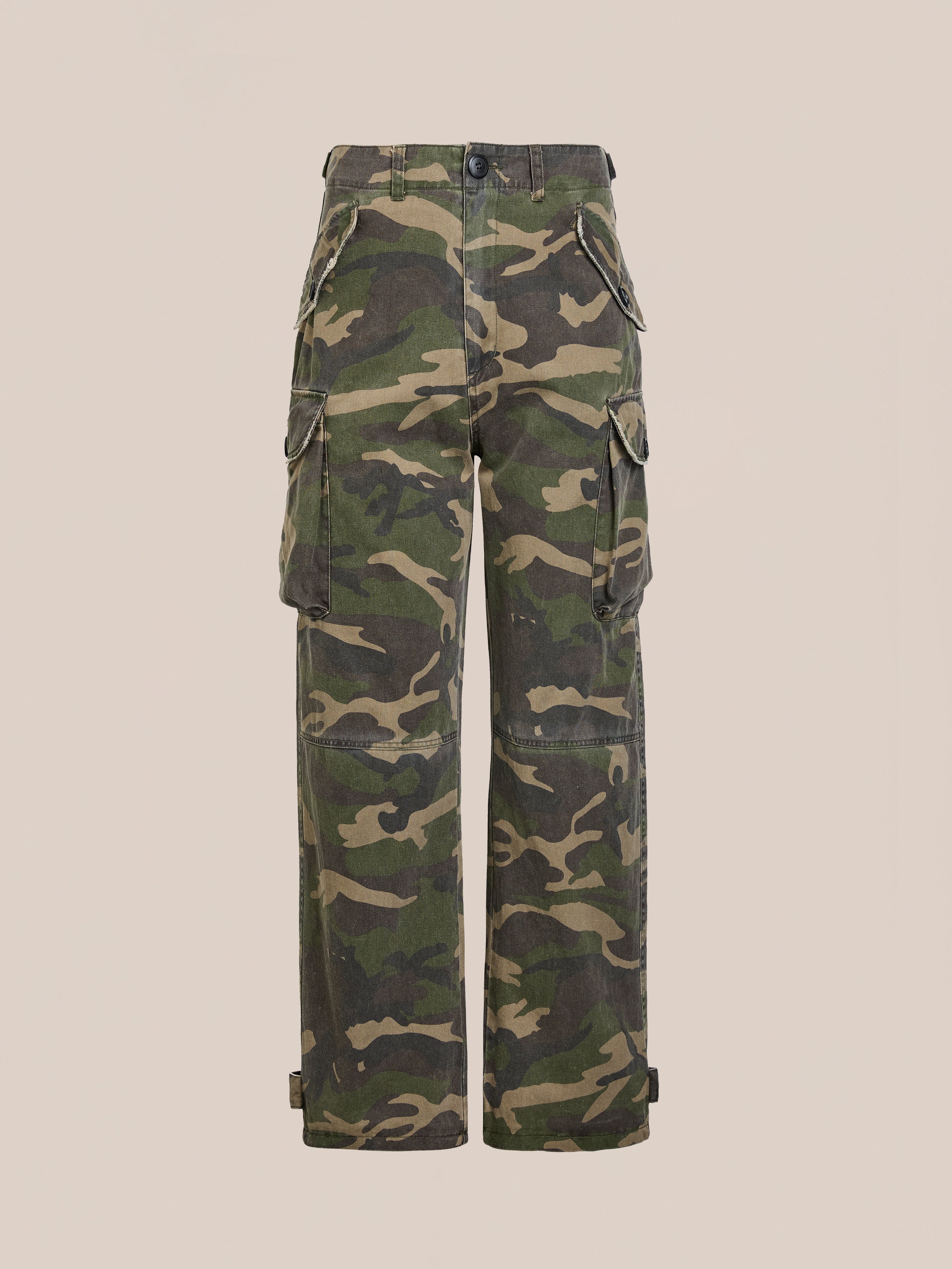 Camouflage Twill Utility Cargo Pants | Modern Menswear by yycbvcnbmmnbm
