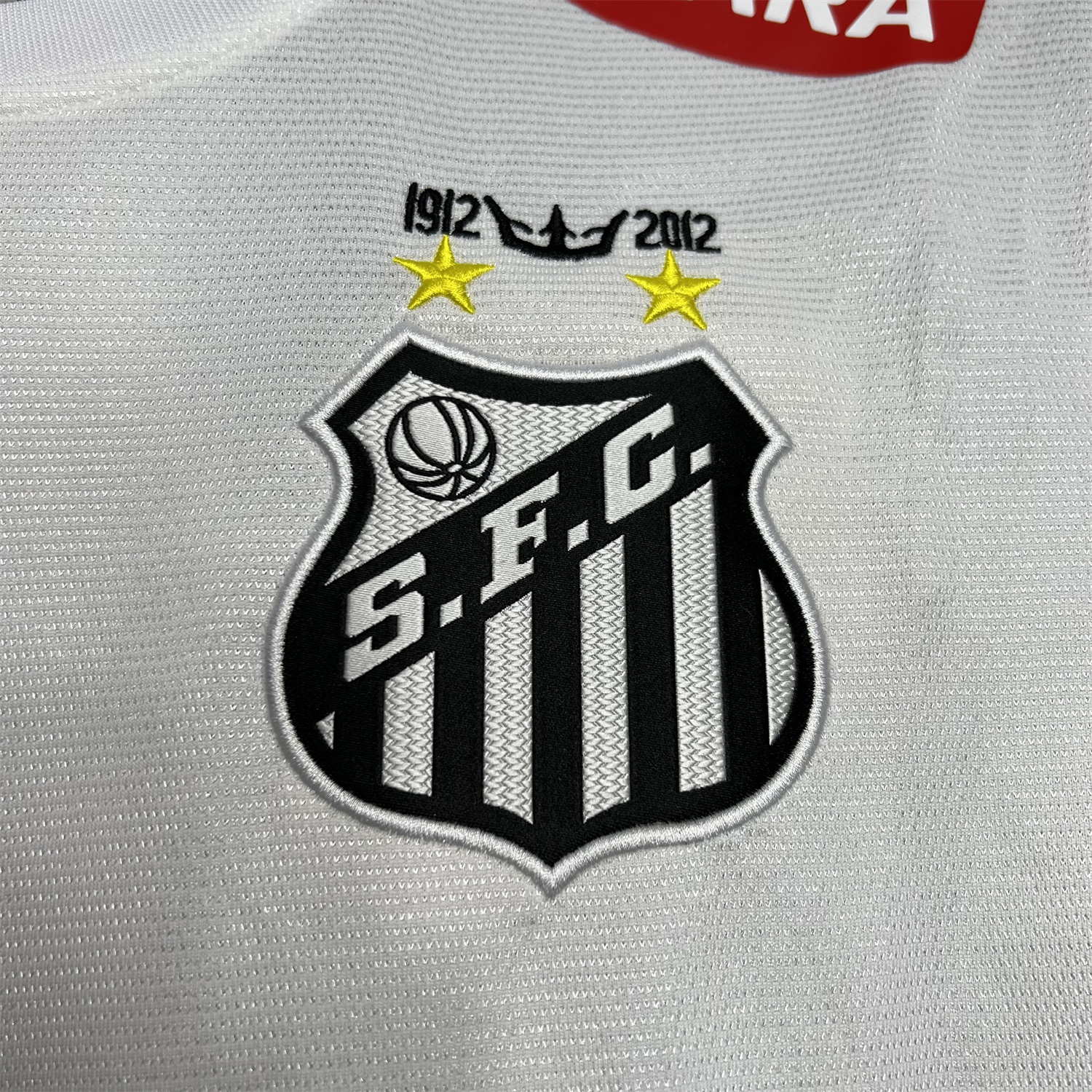 AlphaJersey-Retro Santos 2012 Centennial Home Jersey with SEARA Sponsor Patch