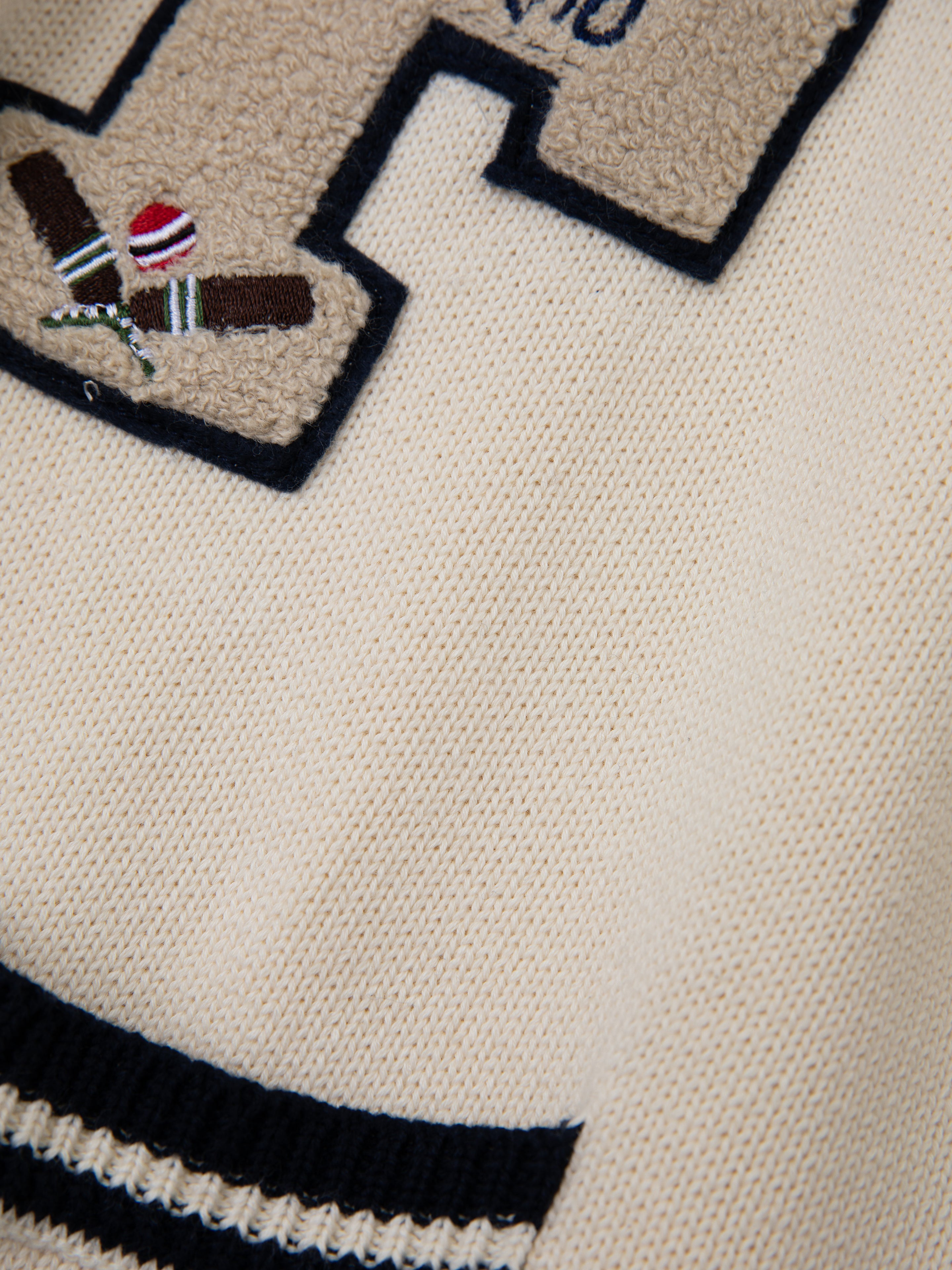 York Varsity Patch Collared Cardigan | Modern Menswear by yycbvcnbmmnbm