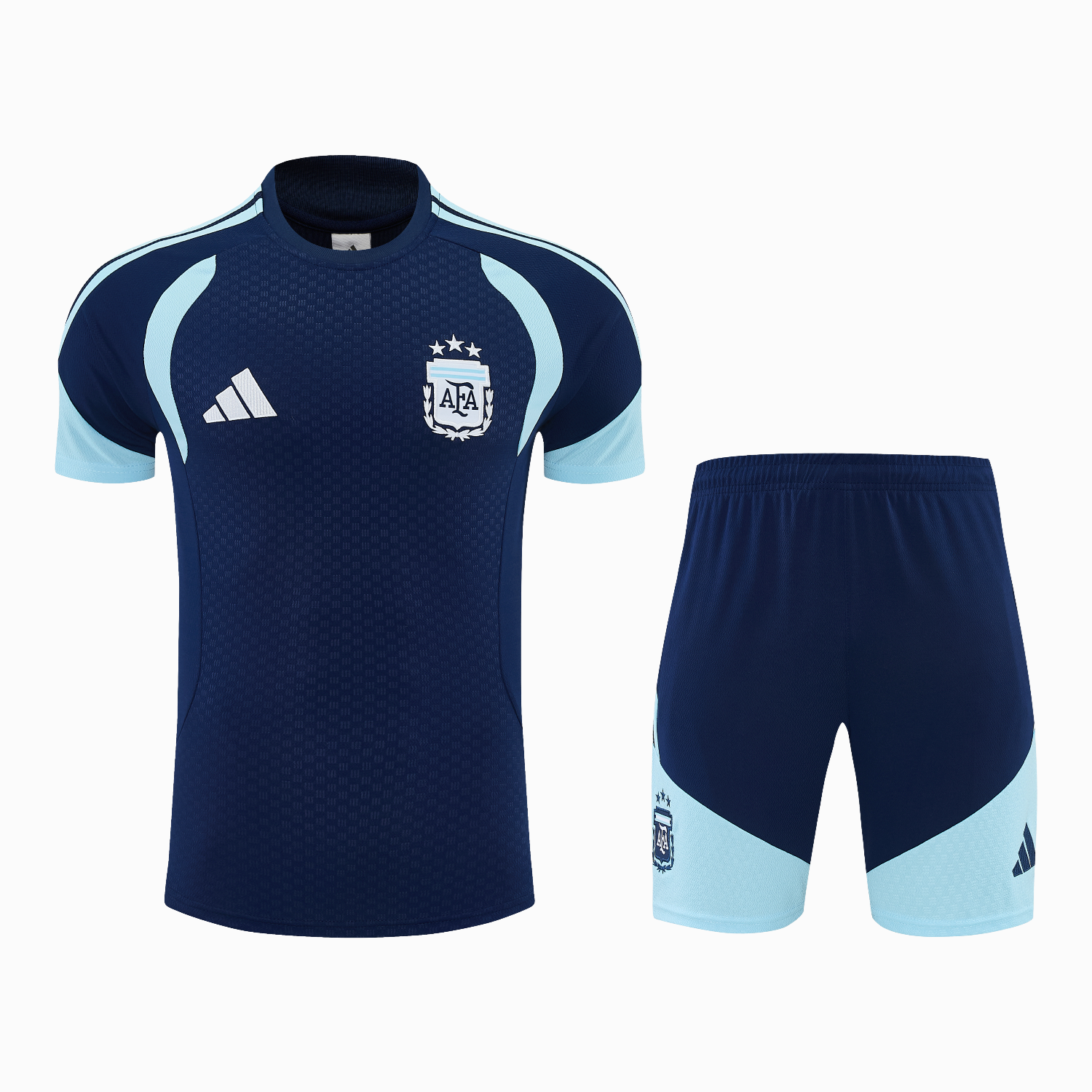 AlphaJersey-Argentina 2026 Short-Sleeve Training Set - Dark Blue Top and Shorts