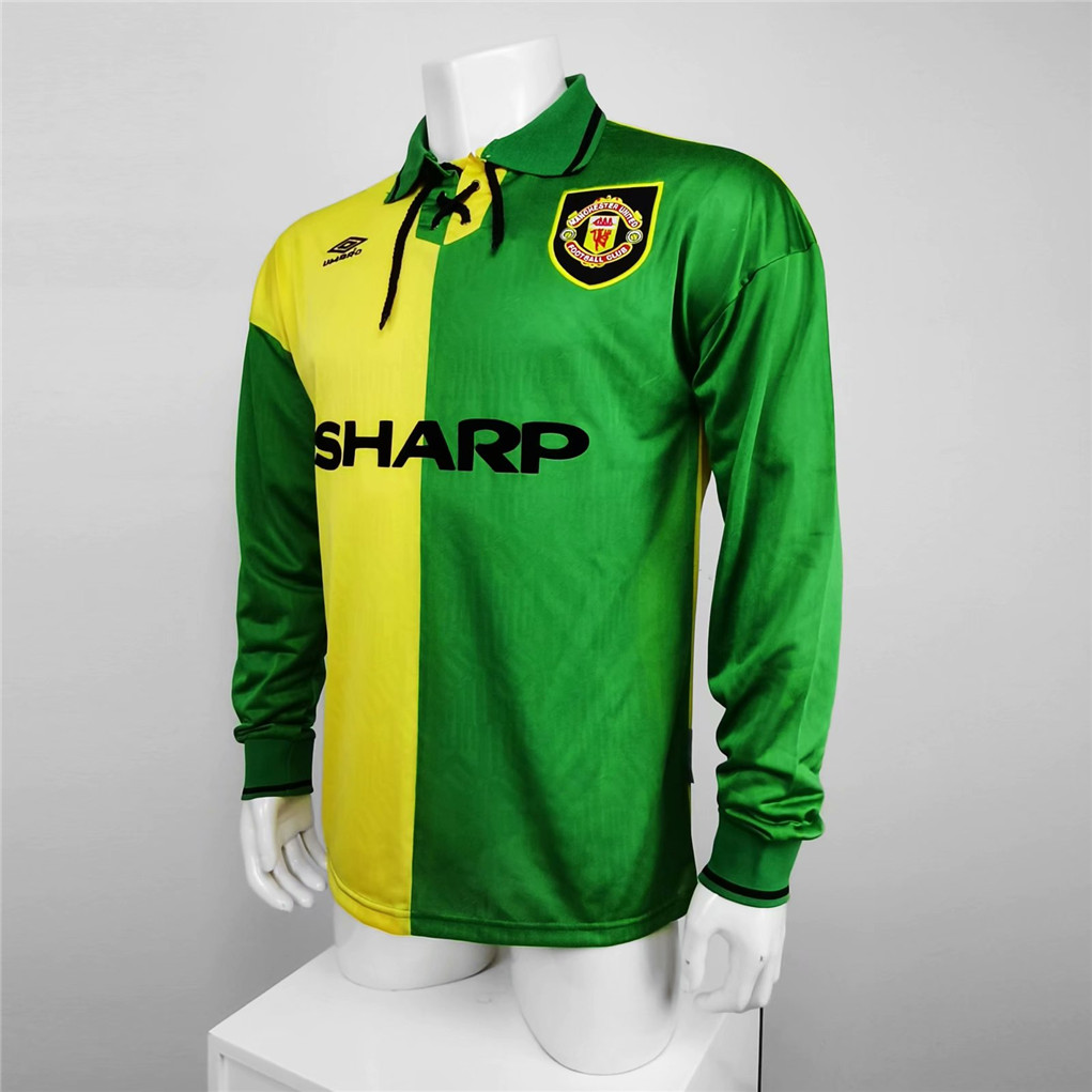 AlphaJersey-Retro Manchester United 92-94 Third Away Long Sleeve Jersey