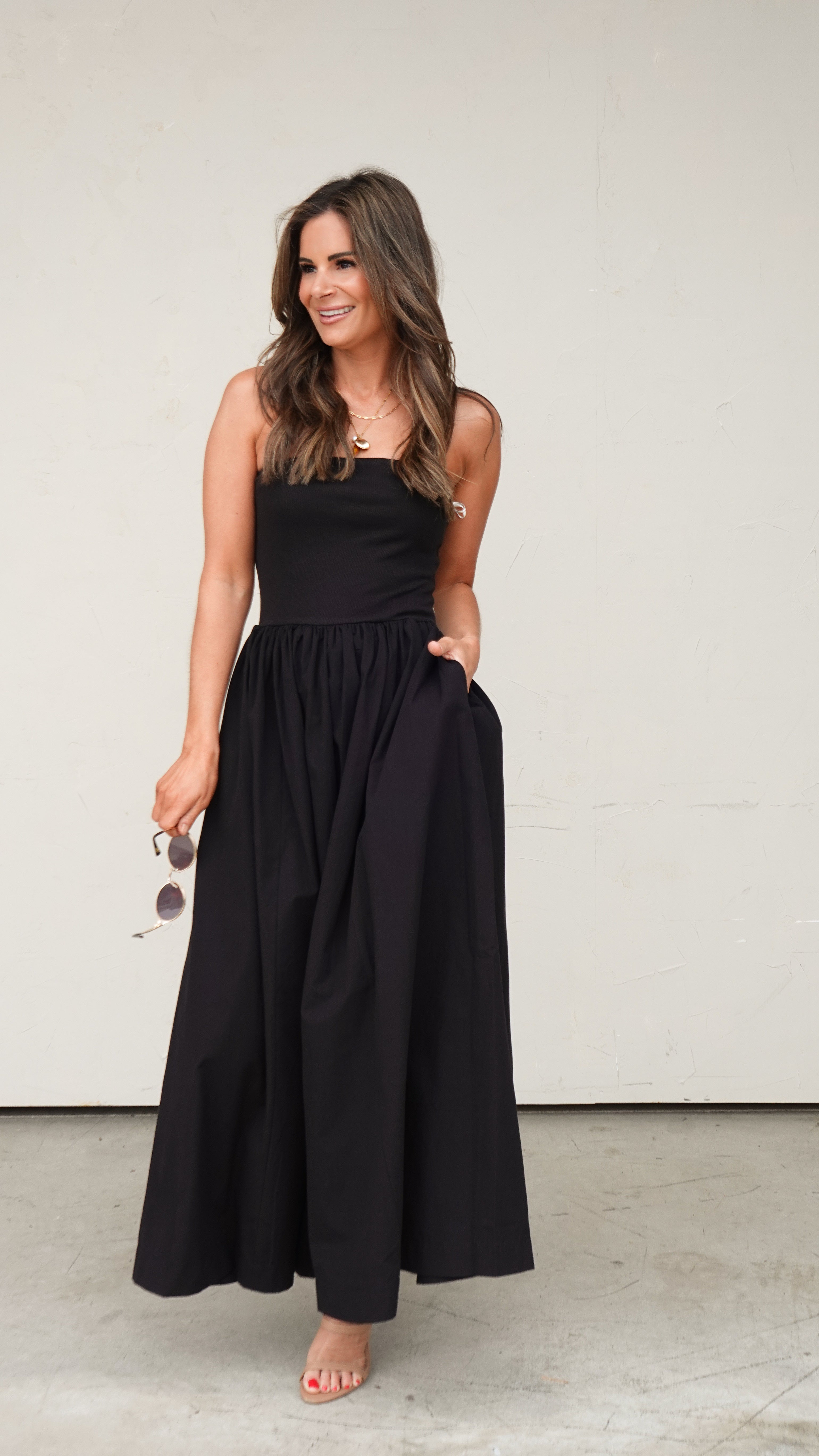 Black Strapless Maxi Dress | Elegant Women's Fashion by coolavocek
