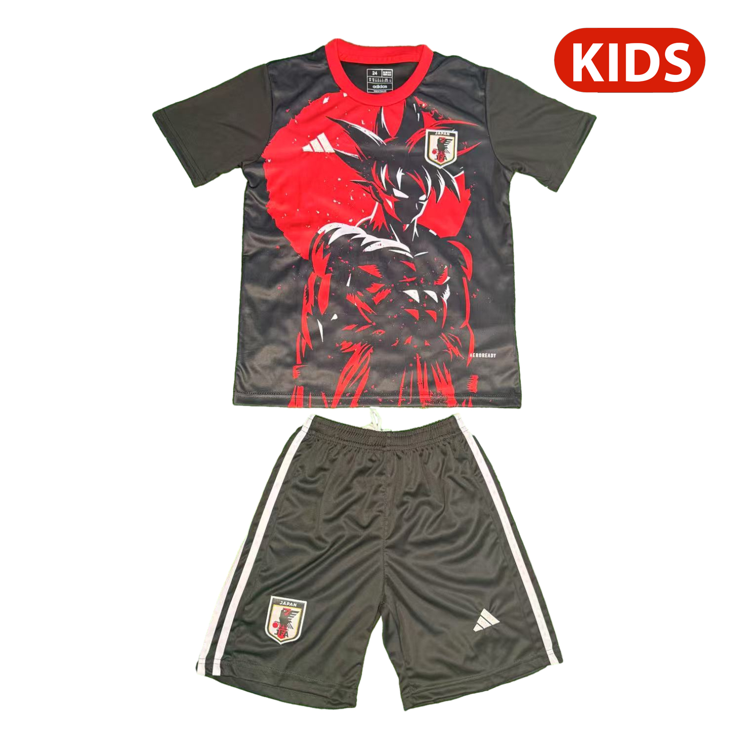 AlphaJersey-Japan 25-26 Saiyan At Sunset Black Special Kids Kit