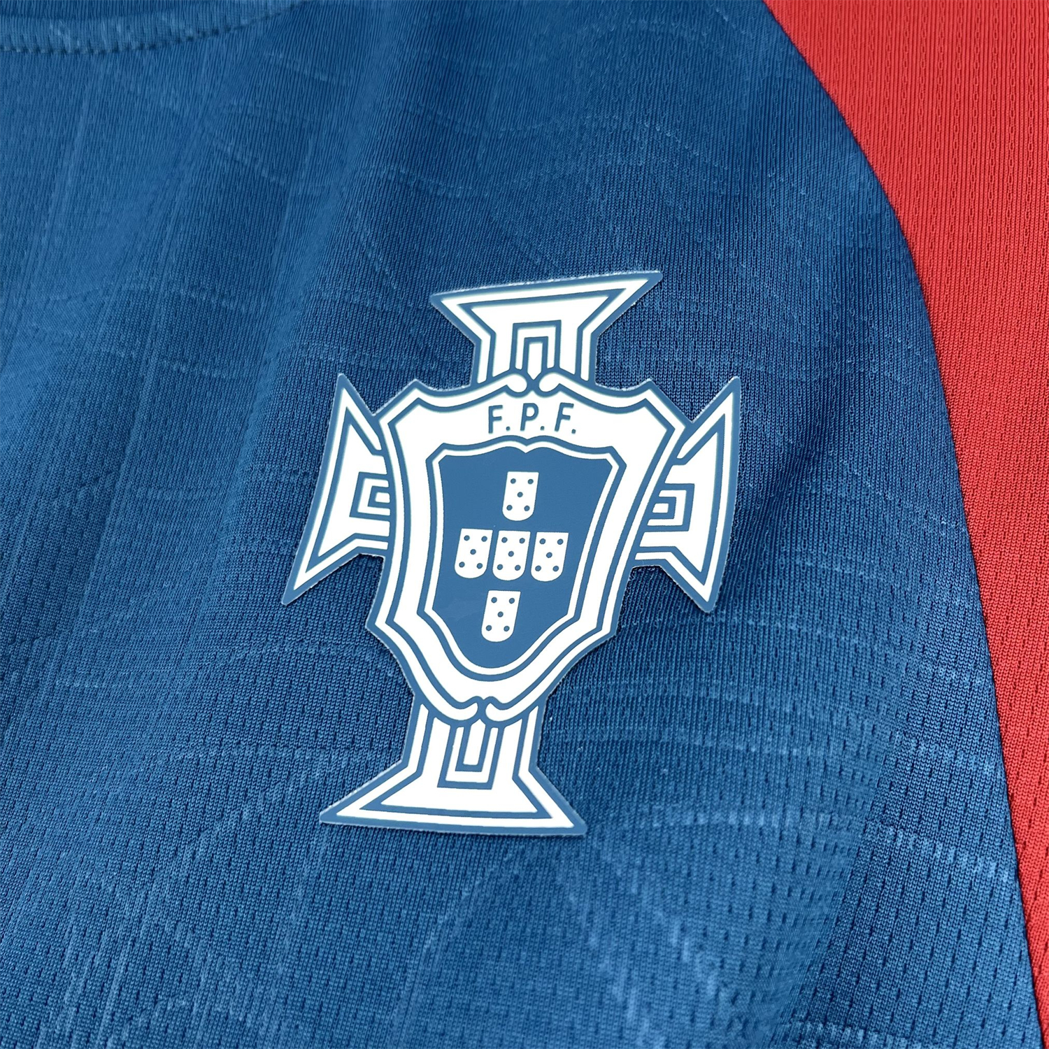 AlphaJersey-Portugal 2026 Muted Blue With Emerald Green Pre-Match Jersey - Fans Version
