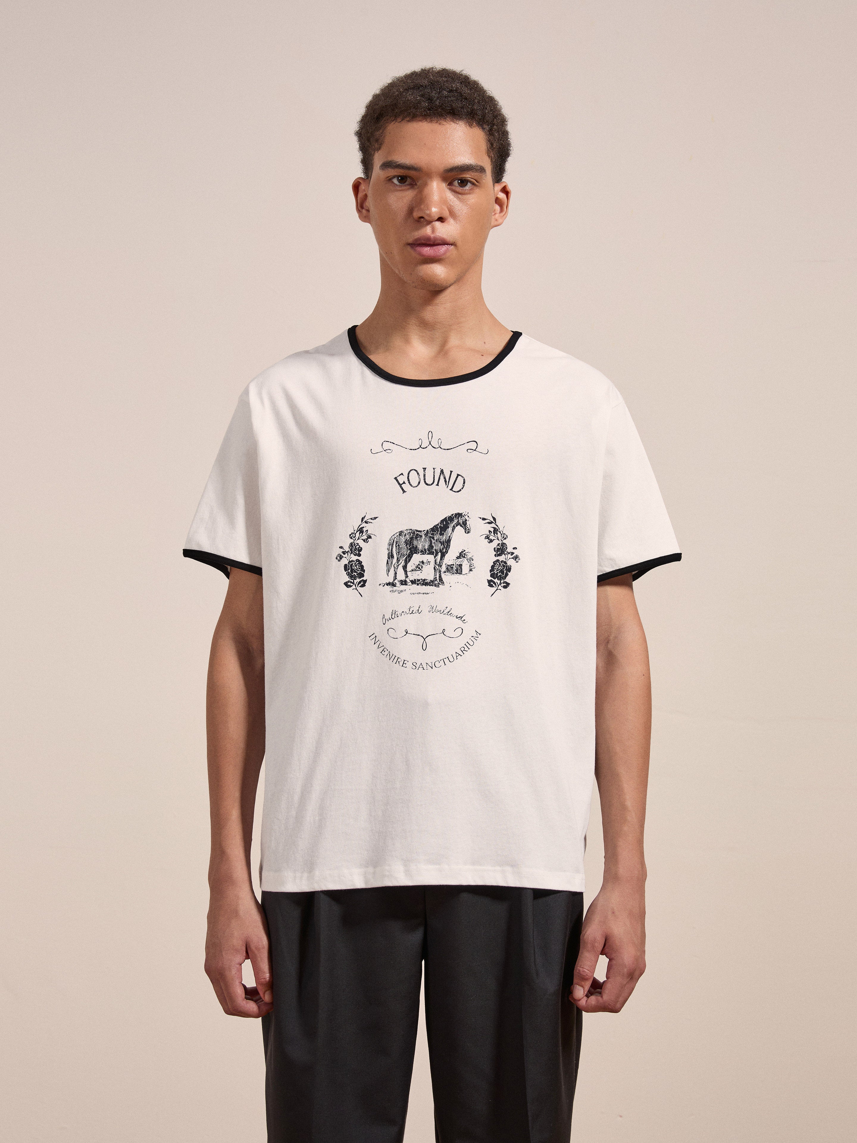 Horse Crest Ringer Tee | Modern Menswear by yycbvcnbmmnbm