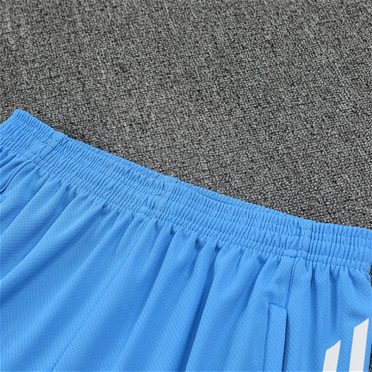 AlphaJersey-Real Madrid 25-26 Short-Sleeve Training Set - White Top and Sky Blue Shorts
