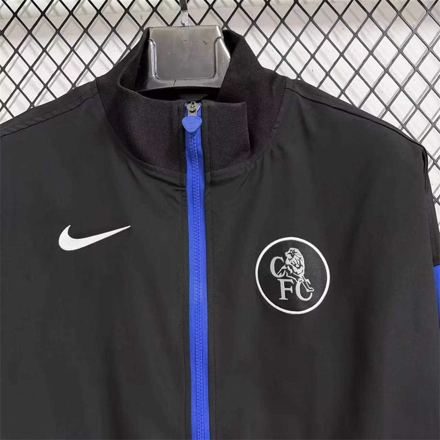 AlphaJersey-C.H.E.L.S.E.A 25-26 Windbreaker Jacket - Black And Blue