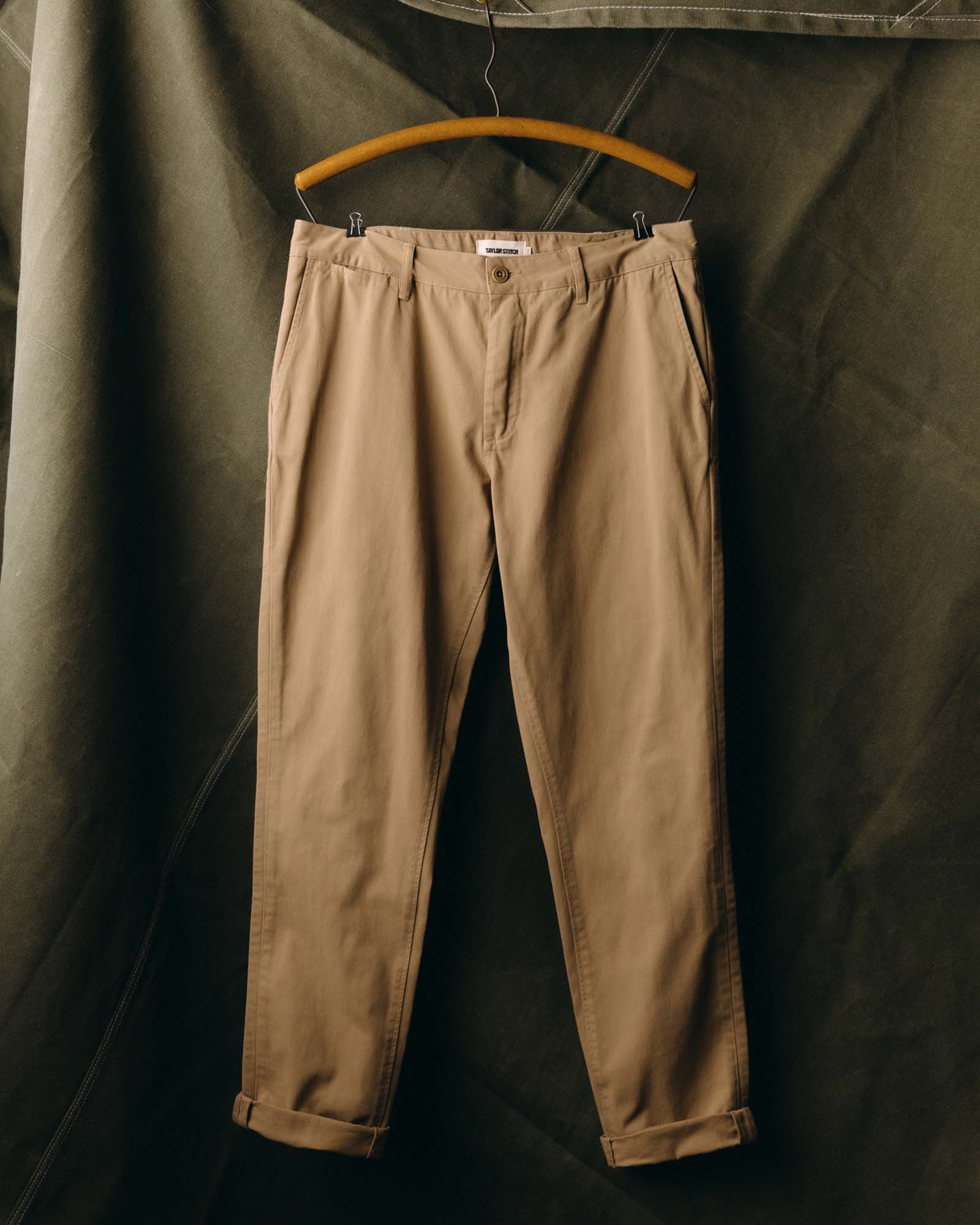 The Slim Foundation Pant in Organic Khaki | Modern Menswear by yycbvcnbmmnbm