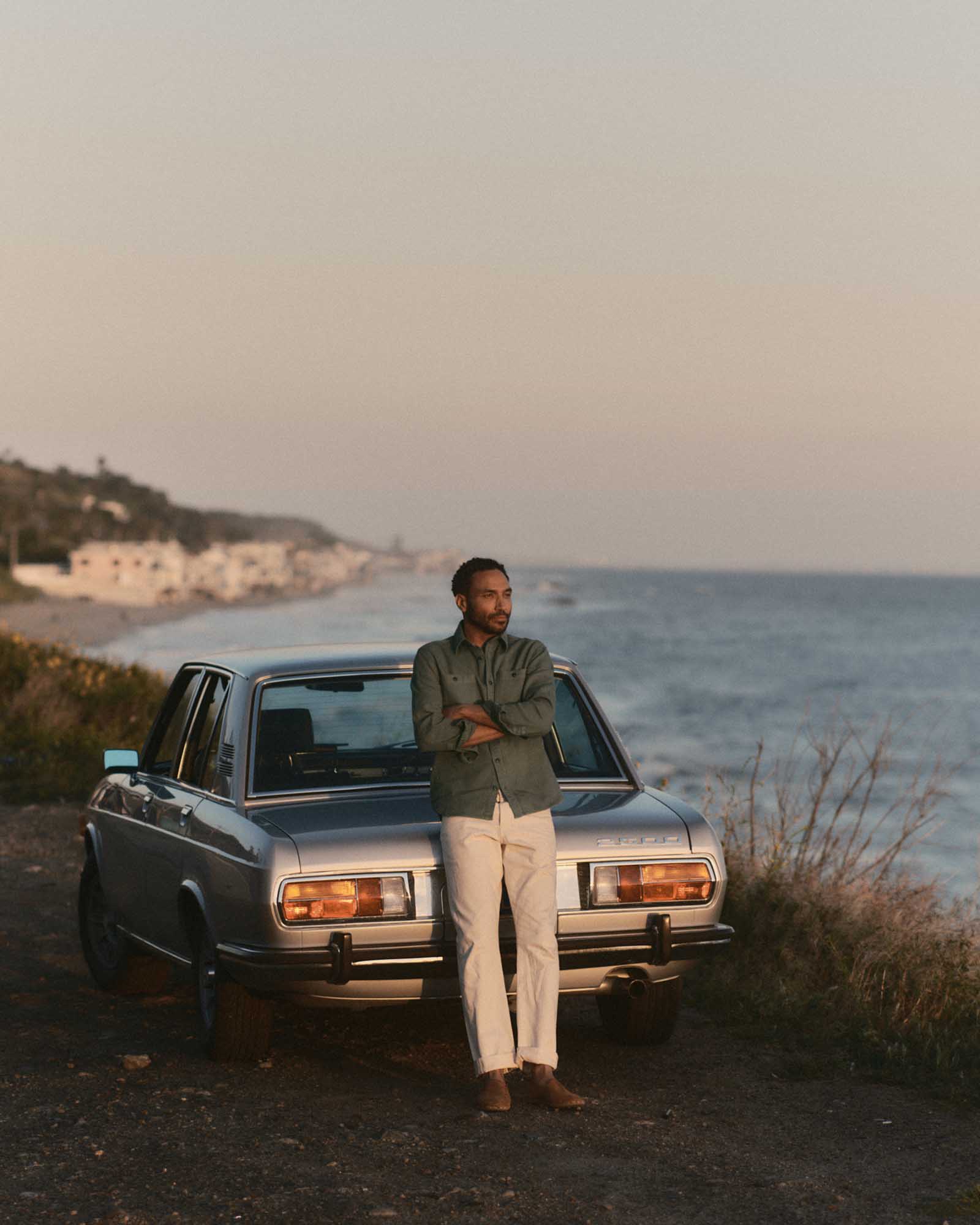The Dispatch Shirt in Smoked Olive Broken Twill | Modern Menswear by yycbvcnbmmnbm