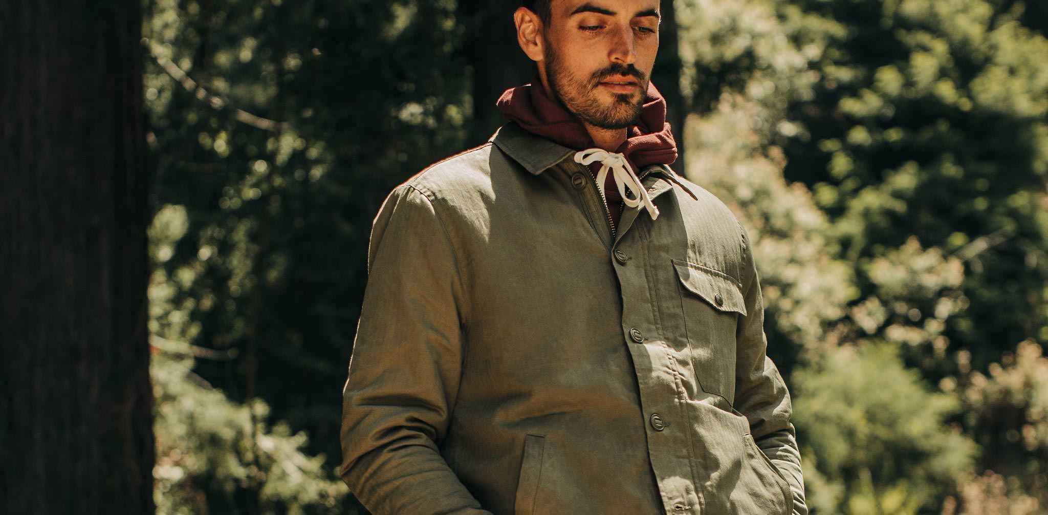 The Lined Watts Jacket in Olive | Modern Menswear by yycbvcnbmmnbm