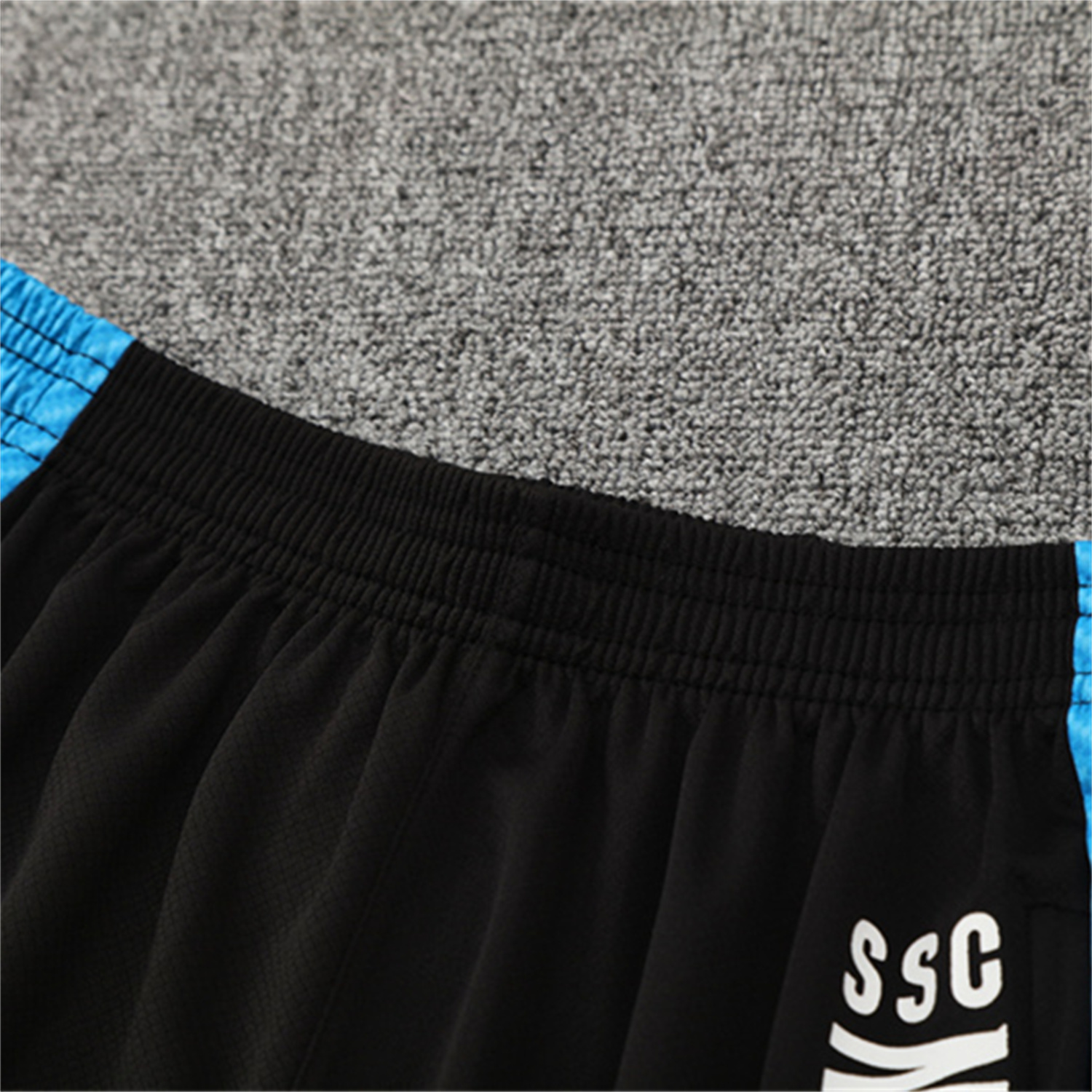 AlphaJersey-Napoli 25-26 Short-Sleeve Training Set - Gray Mecha Top & Black Shorts