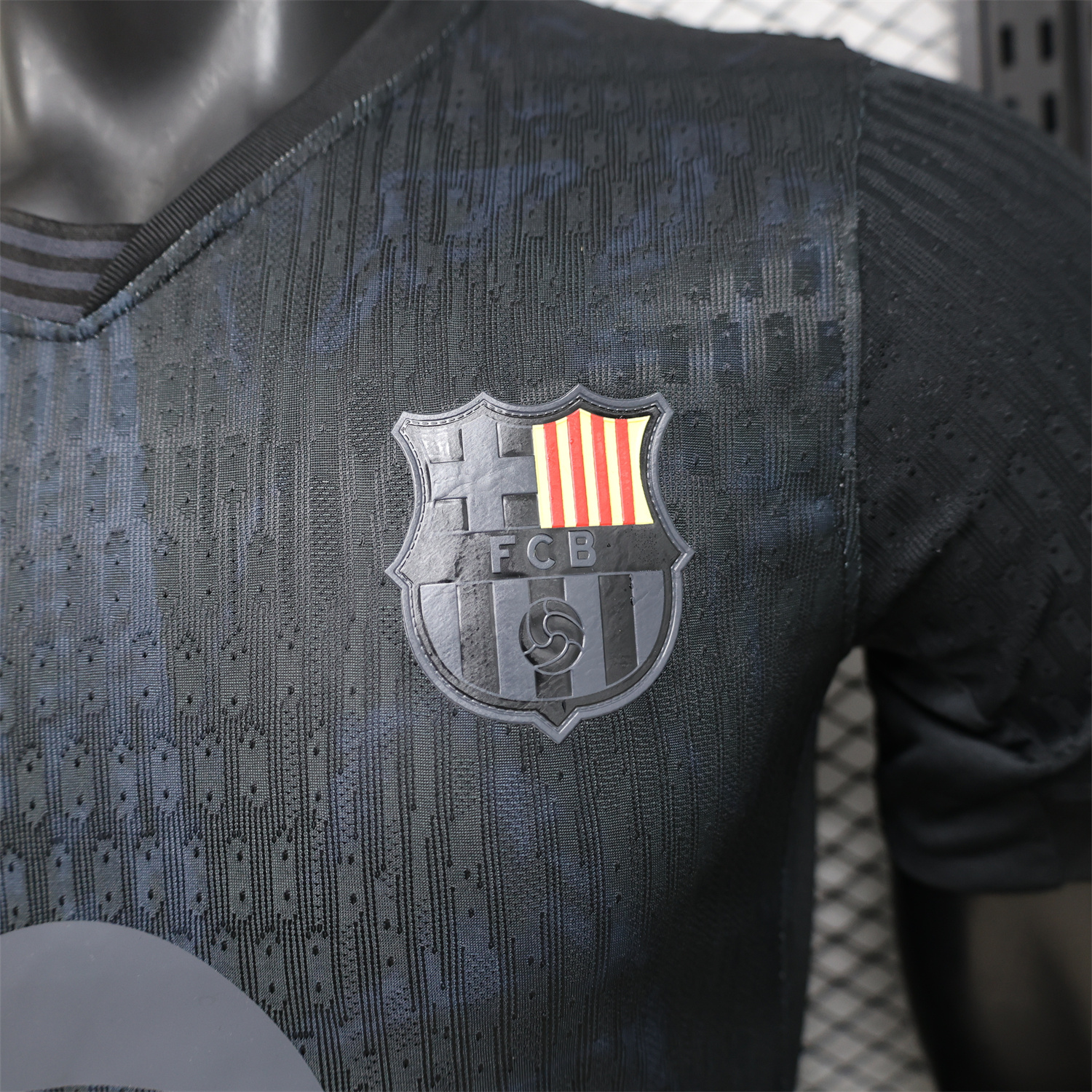 AlphaJersey-Barcelona 25-26 Blue Texture Black Special Jersey - Player Version