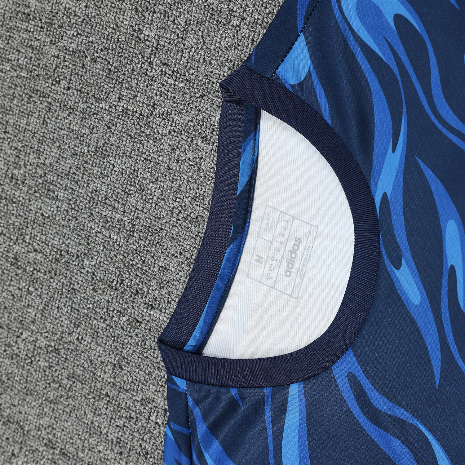 AlphaJersey-Real Madrid 25-26 Vest Training Set - Blue Water Pattern Top & Deep Blue Shorts
