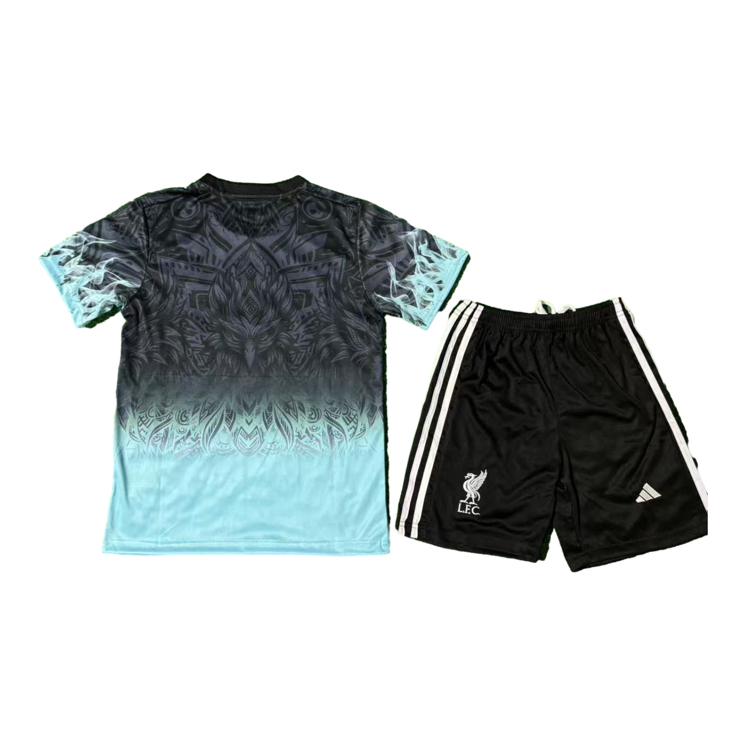 AlphaJersey-Liver.pool 25-26 Blue Liver.pool Bird Black Special Kids Kit