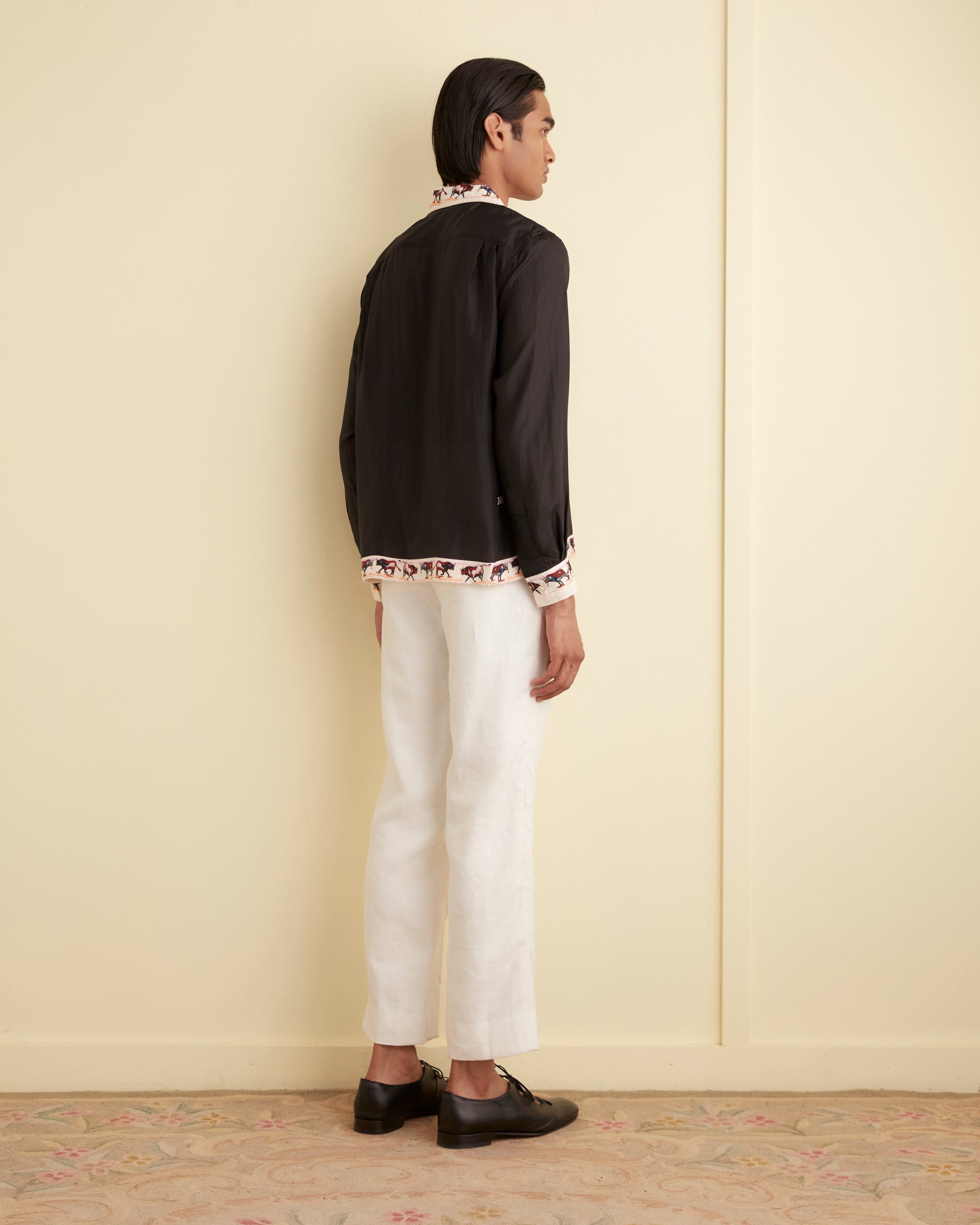 Linen Suiting Trousers - Ivory | Modern Menswear by yycbvcnbmmnbm