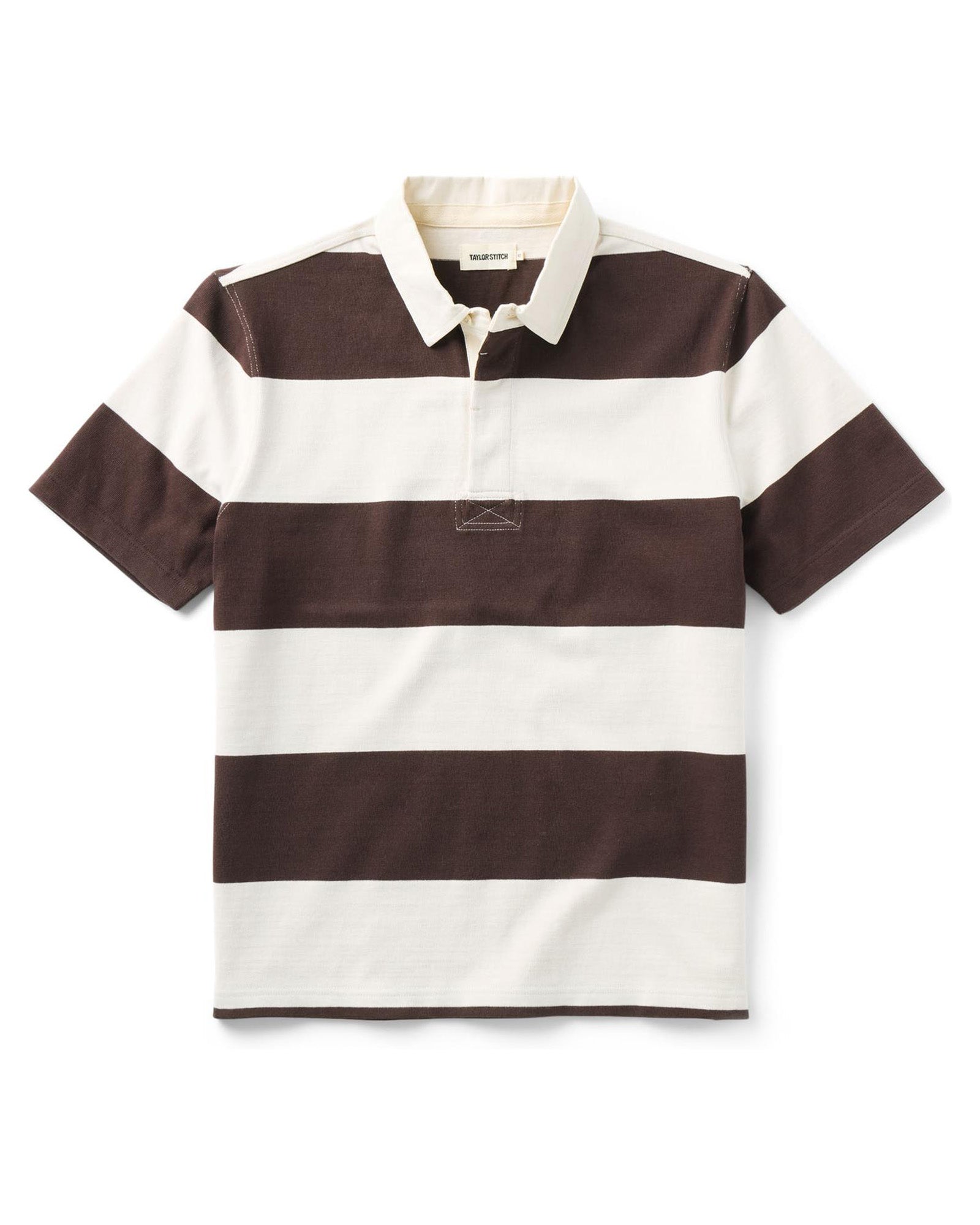 The Short Sleeve Rugby Shirt in Port Stripe | Modern Menswear by yycbvcnbmmnbm