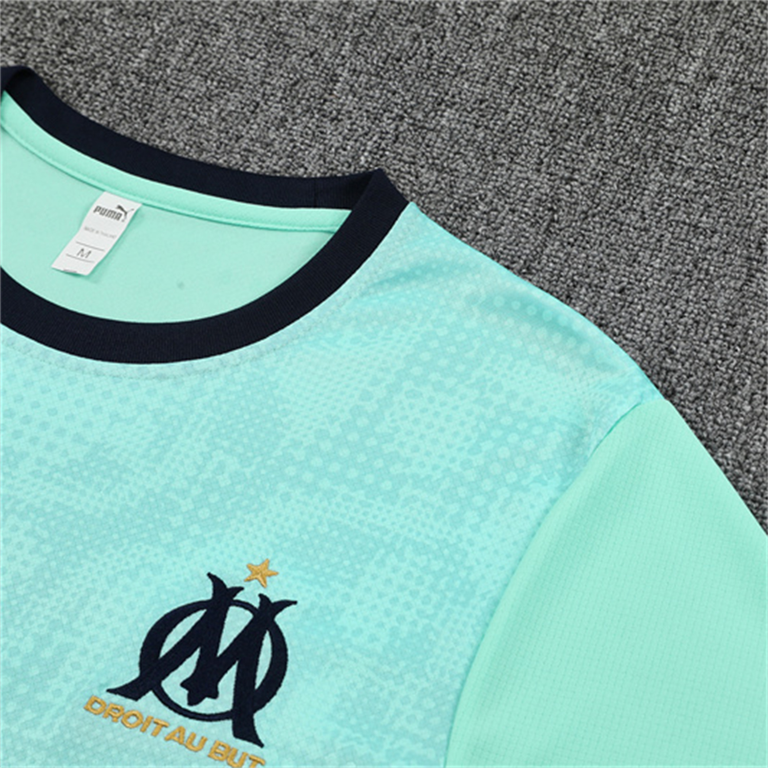 AlphaJersey-Marseille 25-26 Short-Sleeve Training Set - Nattierblue Top & Deep Blue Pants