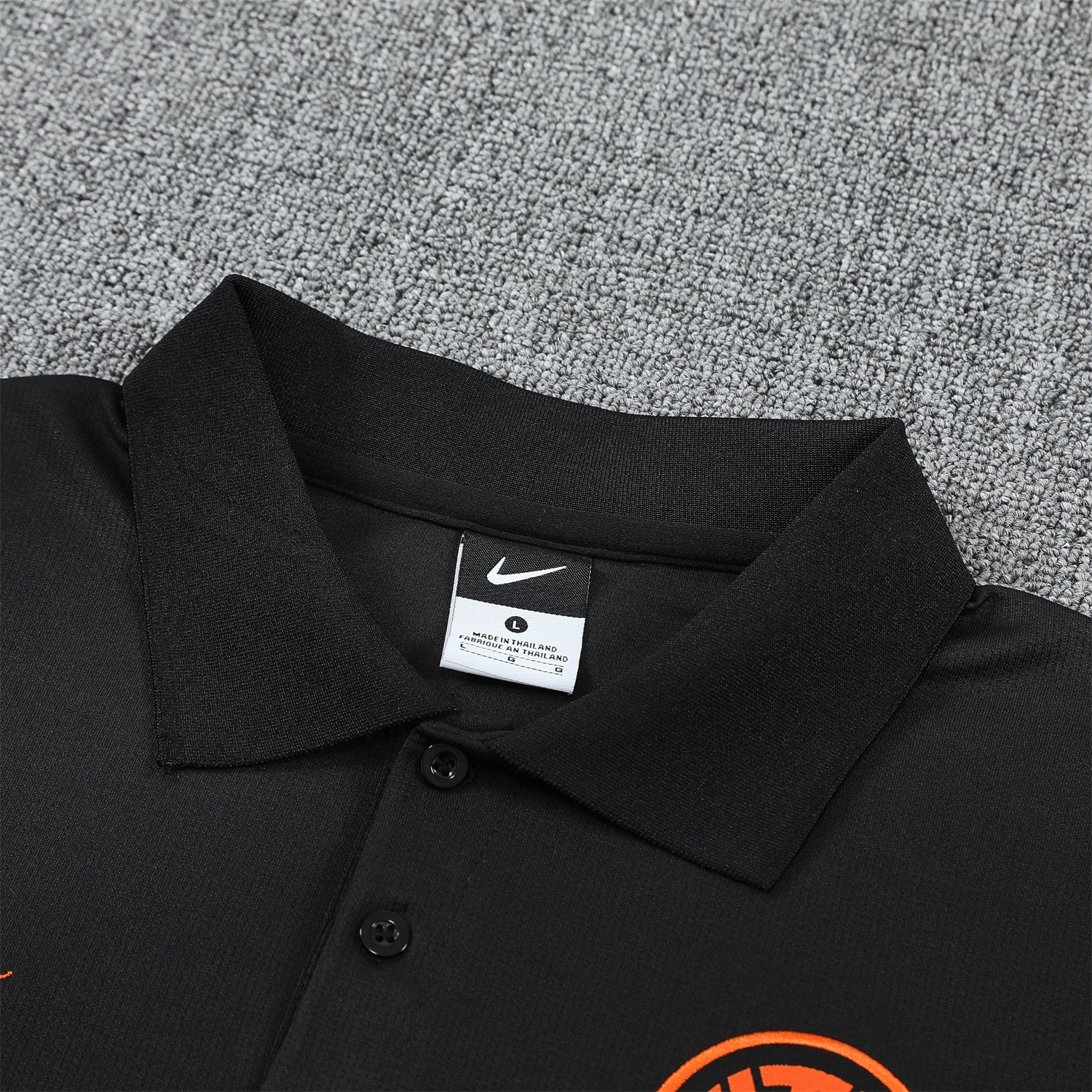 AlphaJersey-Inter Milan 25-26 POLO Short-Sleeve Training Set - Black Top and Black Pants