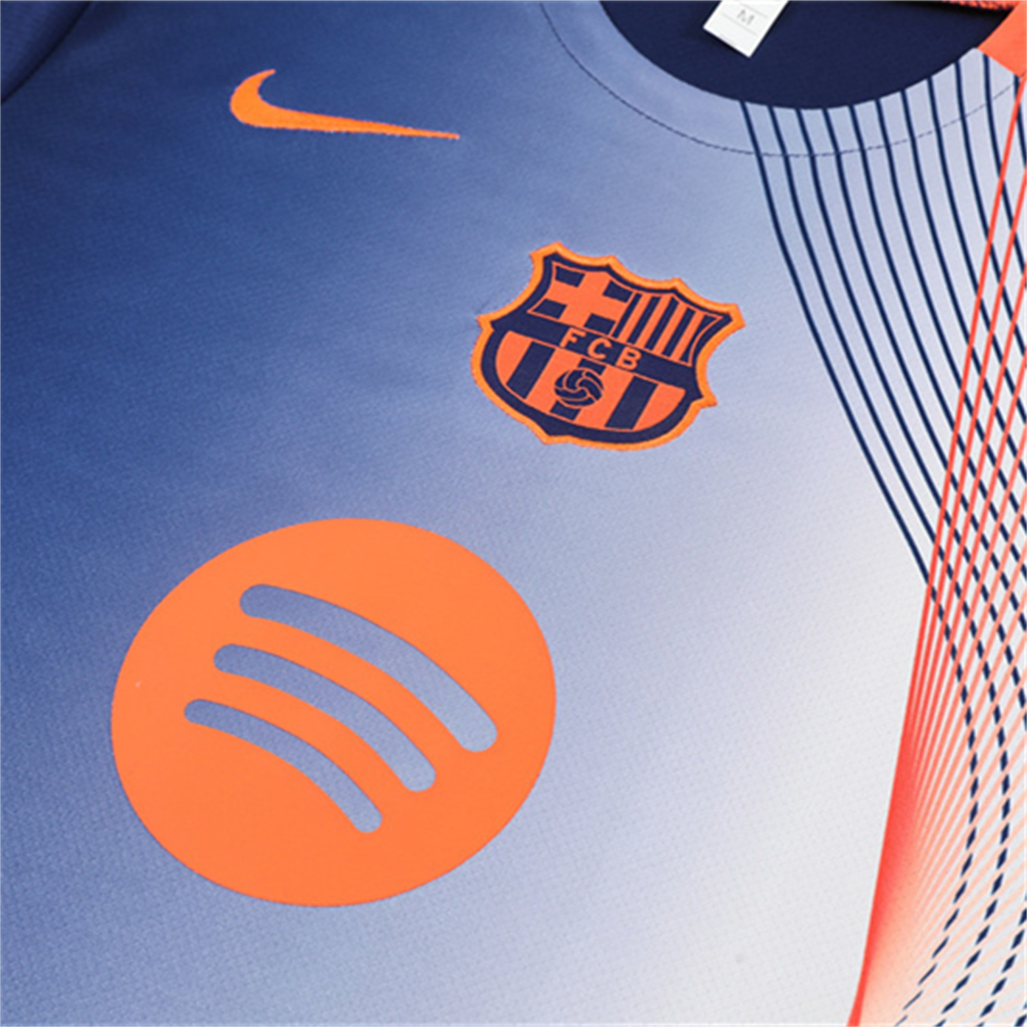 AlphaJersey-Barcelona 25-26 Kids Short-Sleeve Training Set - Red Blue Line Top & Blue Shorts