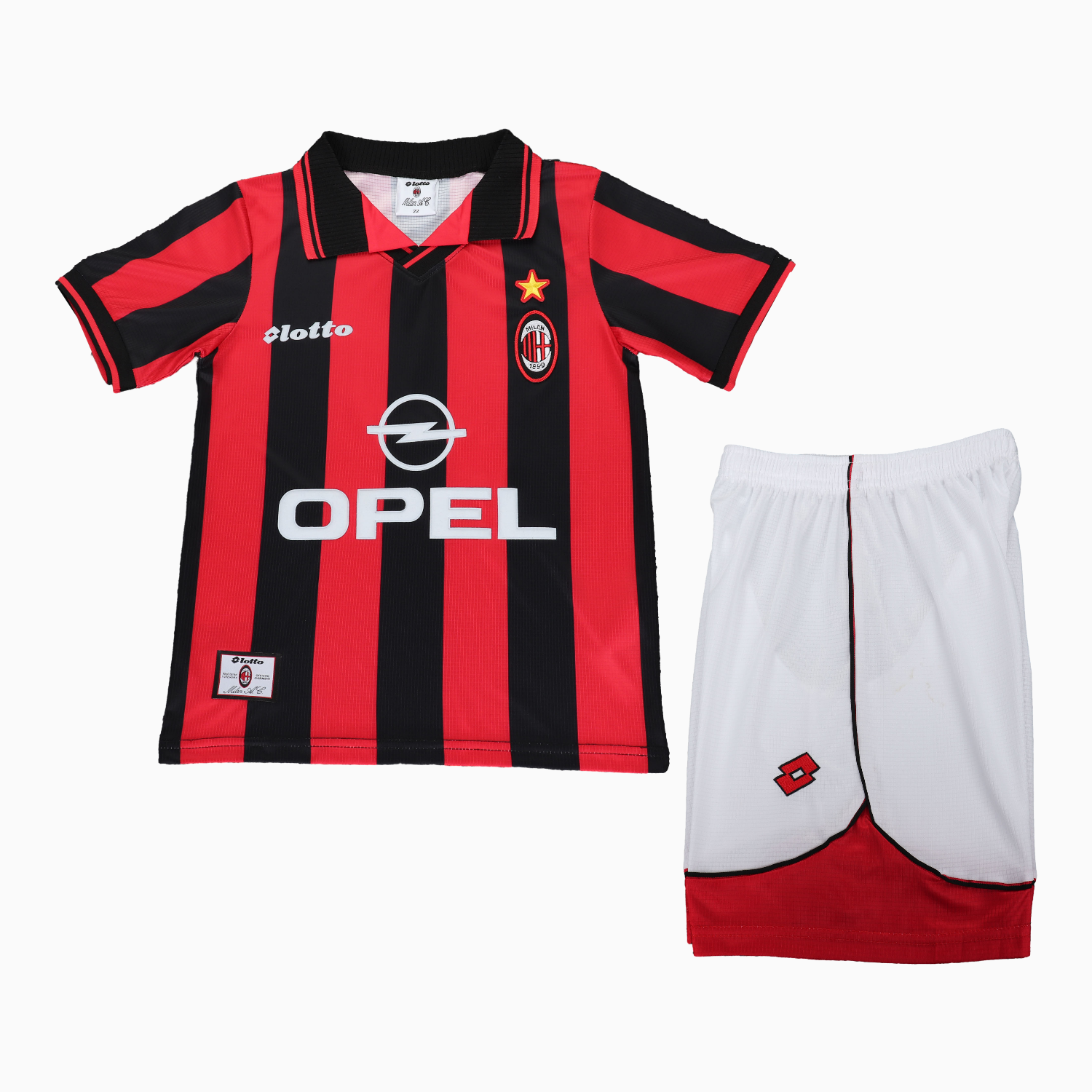 AlphaJersey-Retro AC Milan 1997-98 Home Kids Kit