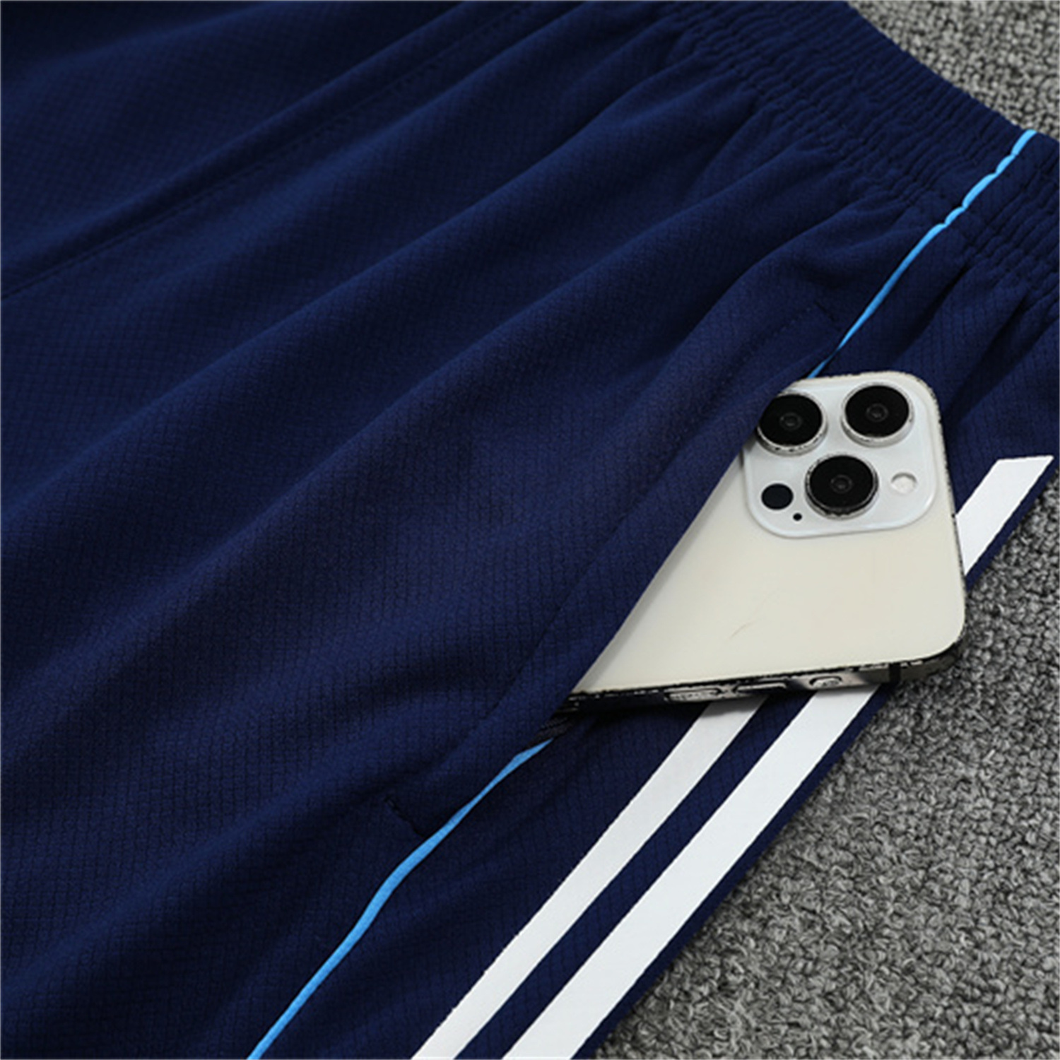 AlphaJersey-Real Madrid 25-26 Short-Sleeve Training Set - Royal Blue Top & Royal Blue Shorts