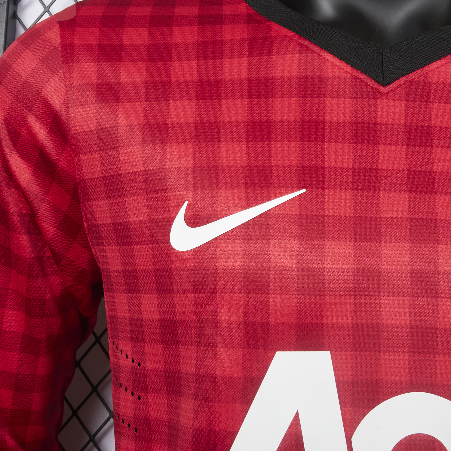 AlphaJersey-Retro Manchester United 2012-13 Home Long Sleeve Jersey - Player Version
