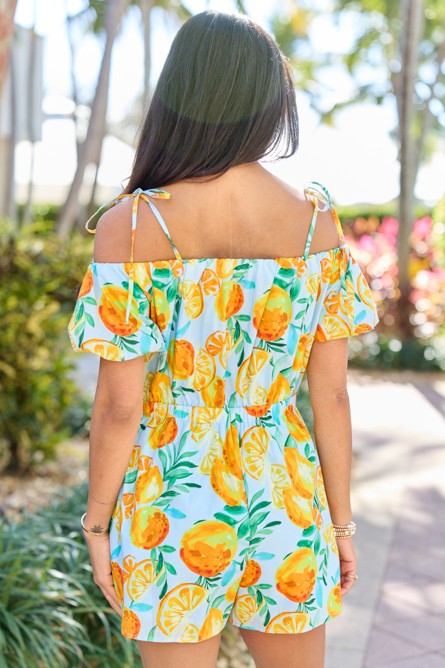Easy Peasy Citrus Print Romper SALE | Elegant Women's Fashion by coolavocek