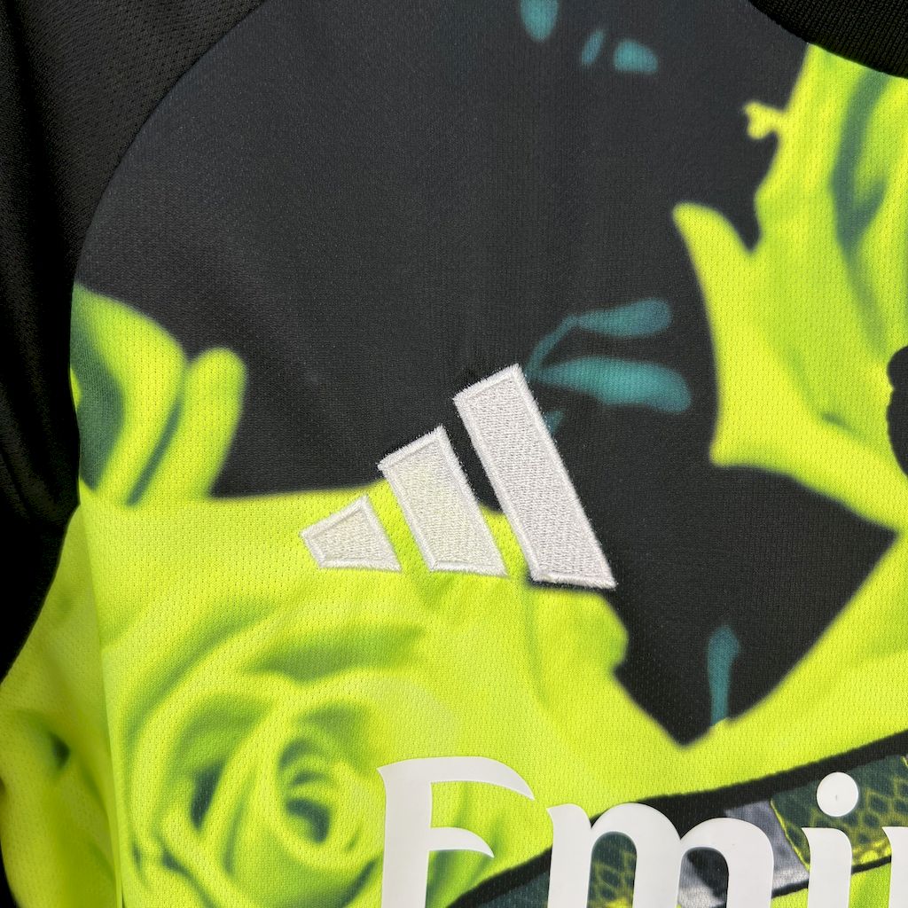 AlphaJersey-Real Madrid 25-26 Snake and Green Flowers Black Jersey - Fans Version