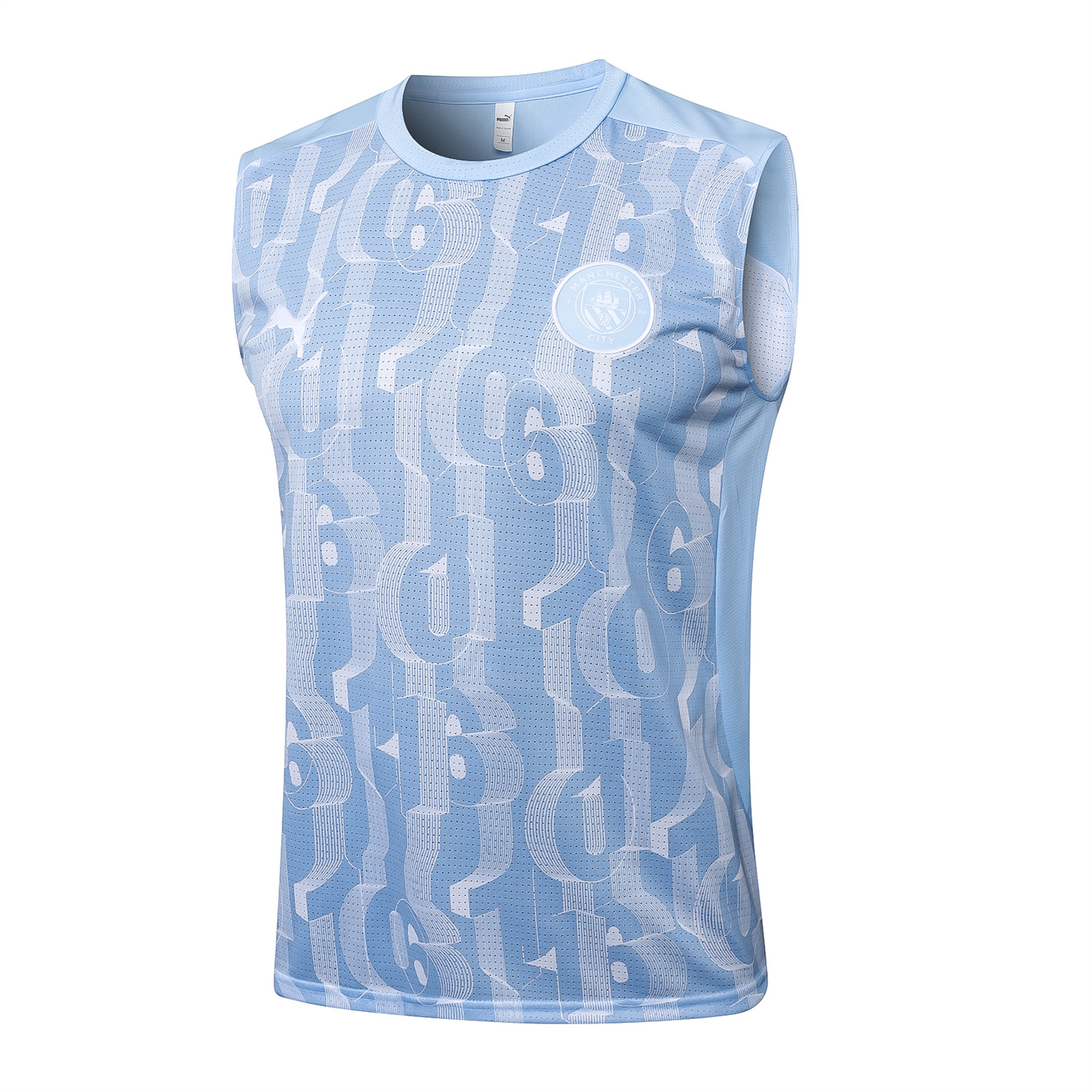 AlphaJersey-Manchester City 25-26 Vest Training Set - Sky Blue Vest and Deep Blue Shorts