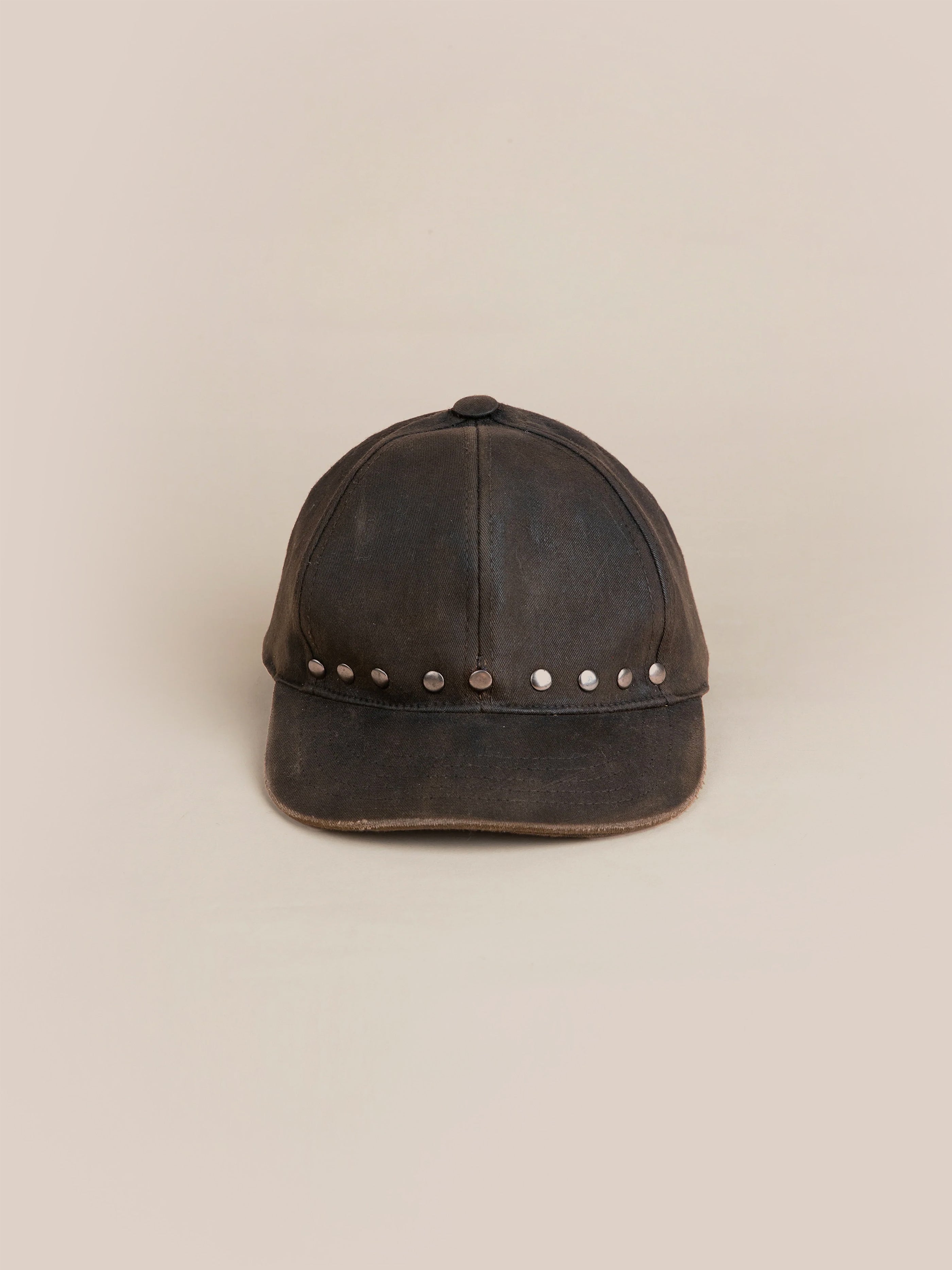 Waxed Charcoal Studded Cap | Modern Menswear by yycbvcnbmmnbm