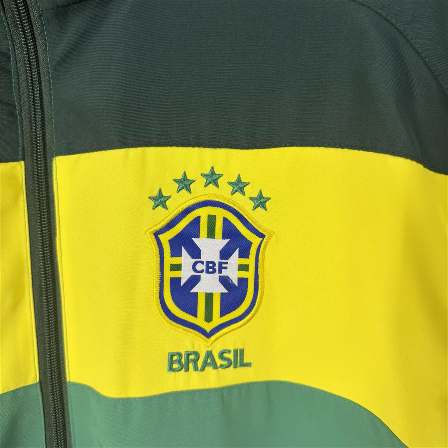 AlphaJersey-Brazil 2026 Windbreaker Jacket - Green And Yellow