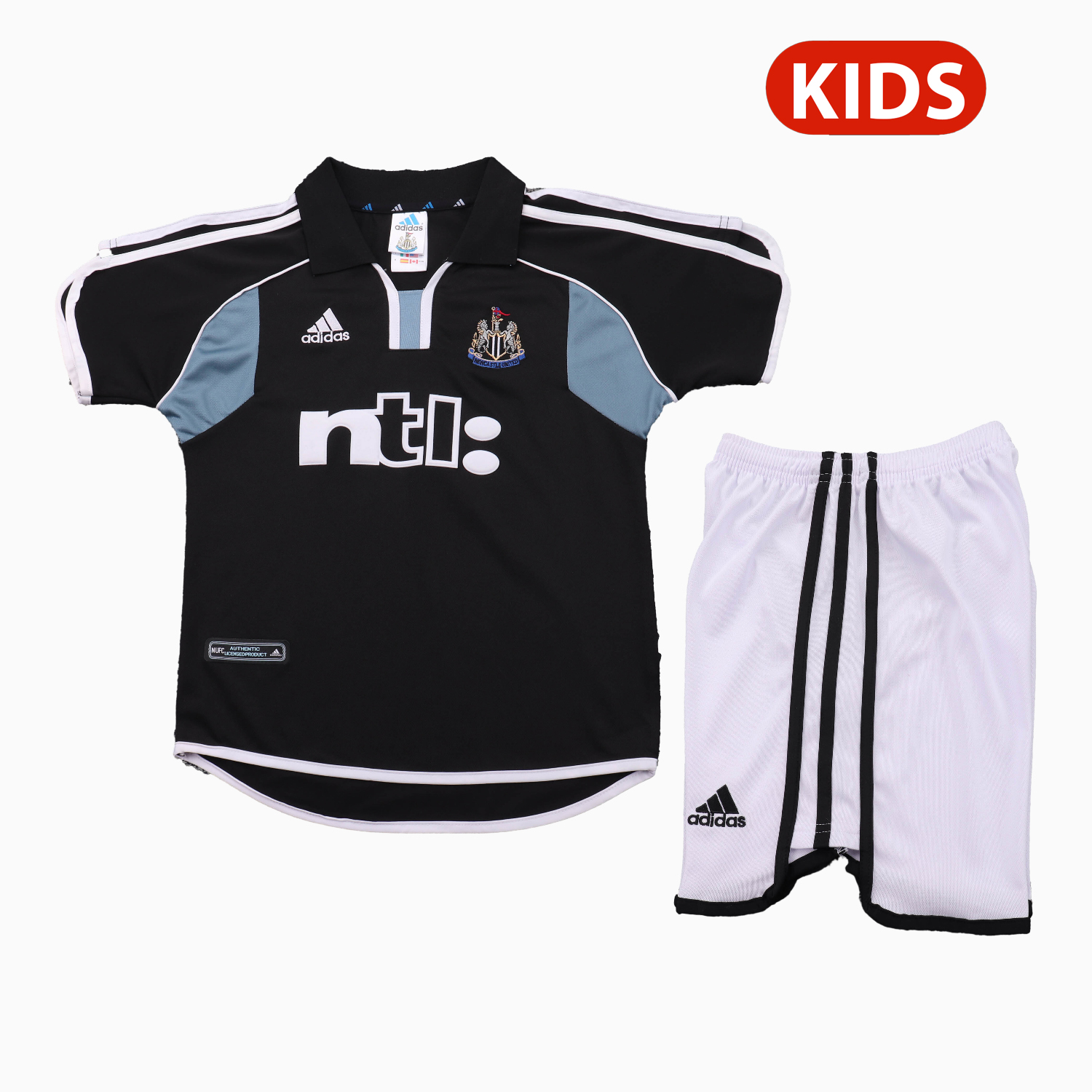 AlphaJersey-Retro Newcastle United 2000-01 Away Kids Kit