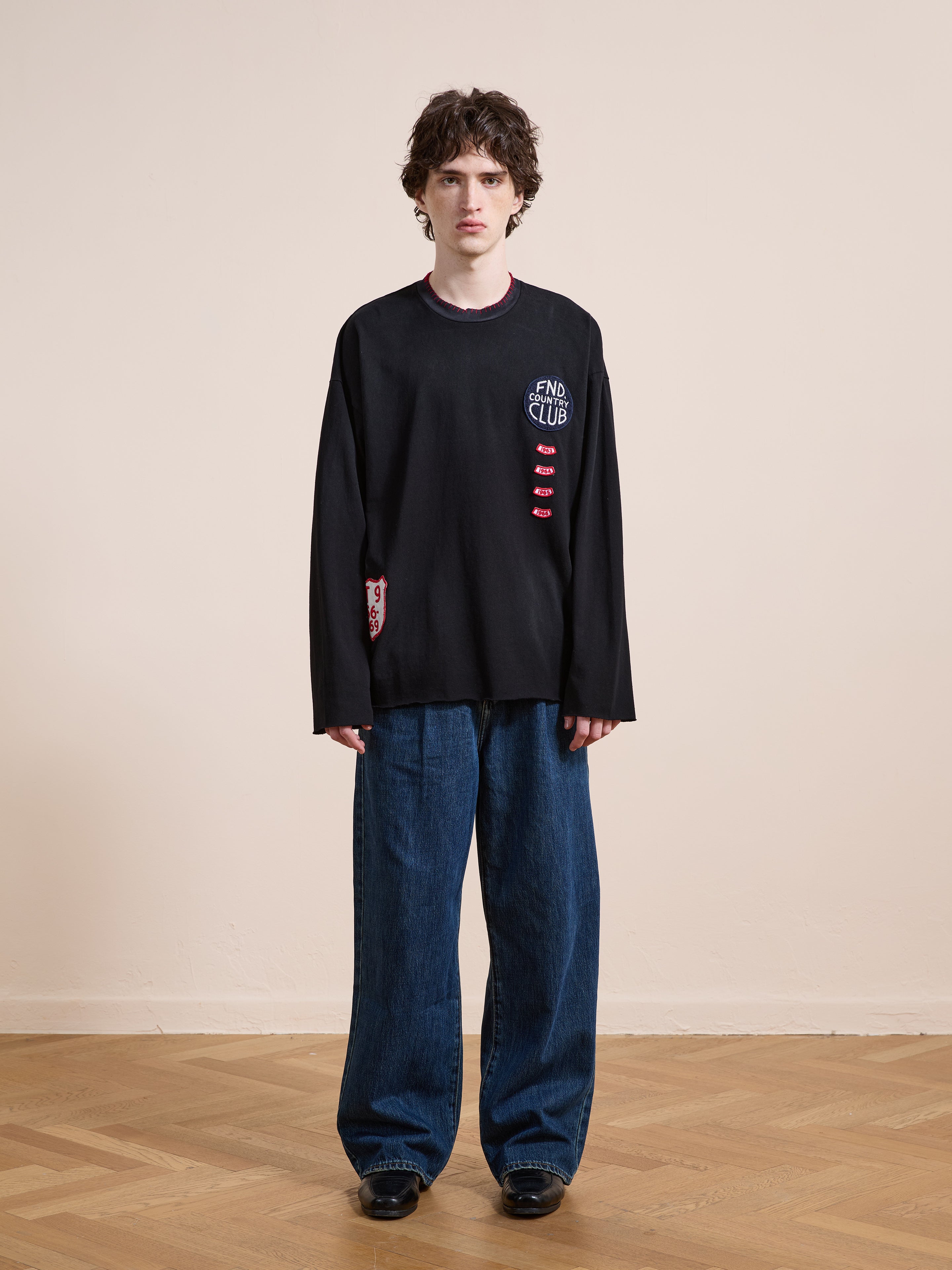 Embroidered Patches LS Tee | Modern Menswear by yycbvcnbmmnbm