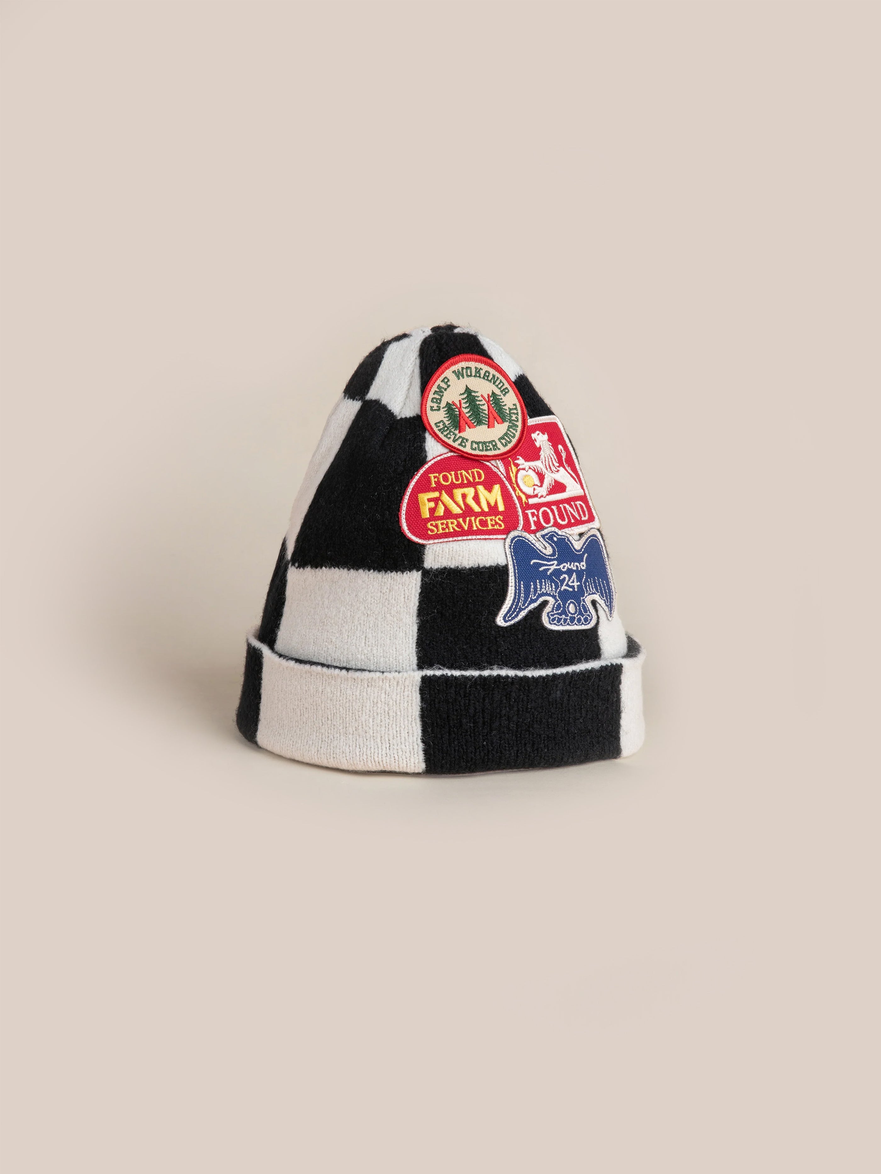Check Multi Patch Beanie | Modern Menswear by yycbvcnbmmnbm