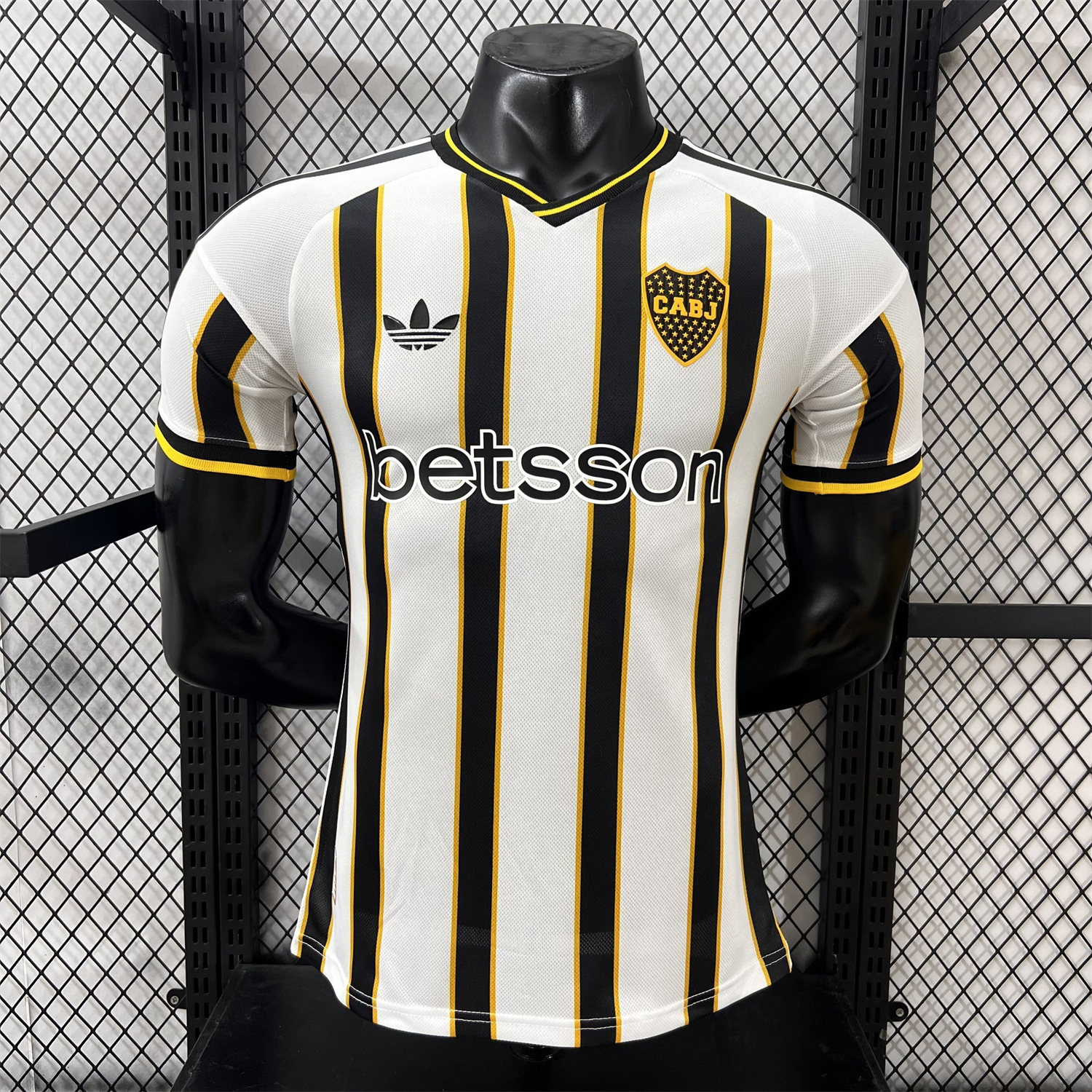 AlphaJersey-Boca Juniors 25-26 Black And White Stripes Jersey - Player Version
