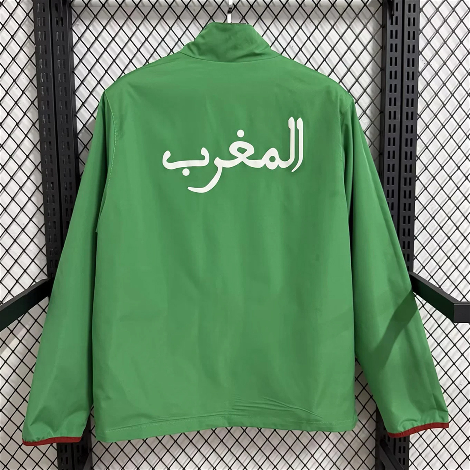 AlphaJersey-Morocco 2026 Pre-Match Double Sided Reversible Windbreaker - Red