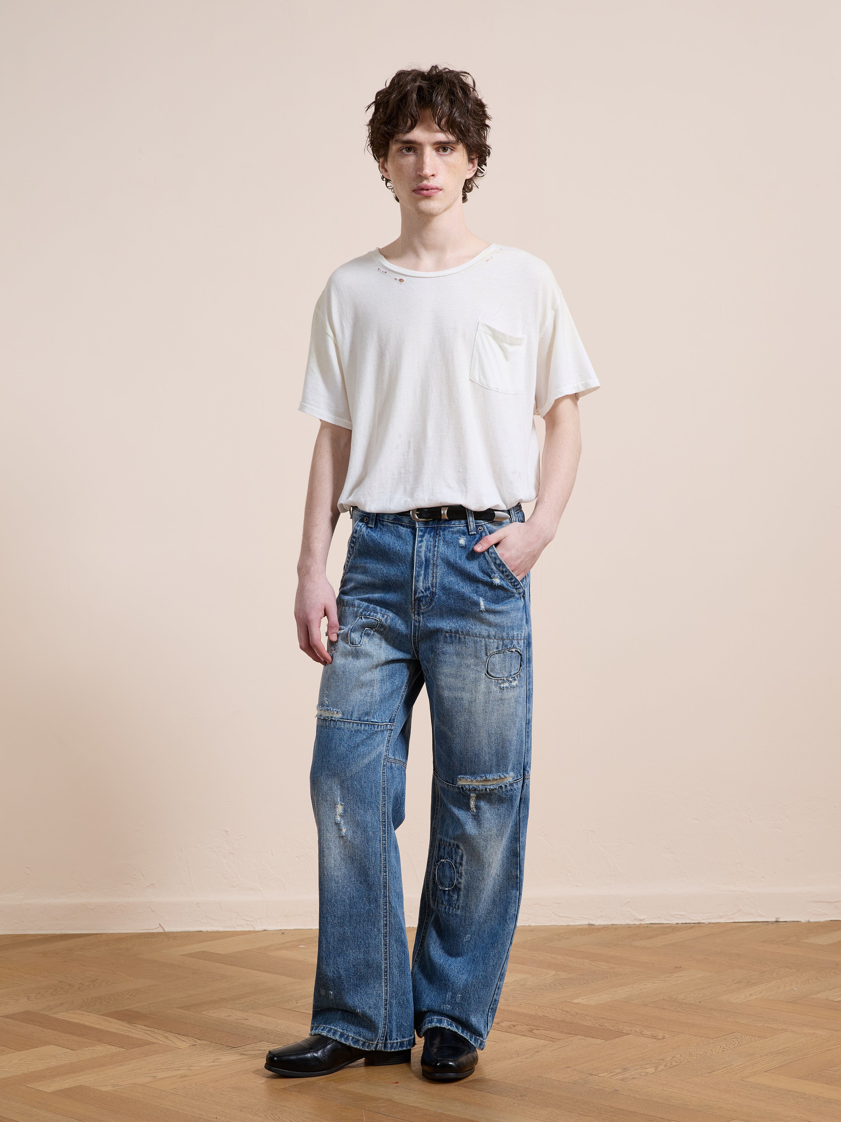 Painter Repaired Jeans | Modern Menswear by yycbvcnbmmnbm